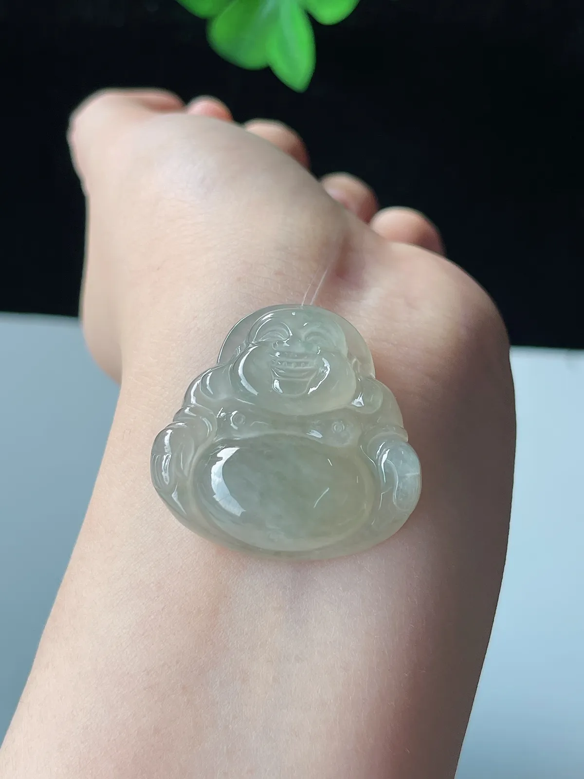 翡翠冰糯种黄色吊坠