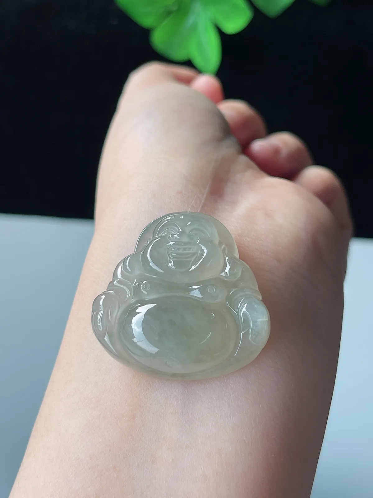 翡翠冰糯种黄色吊坠