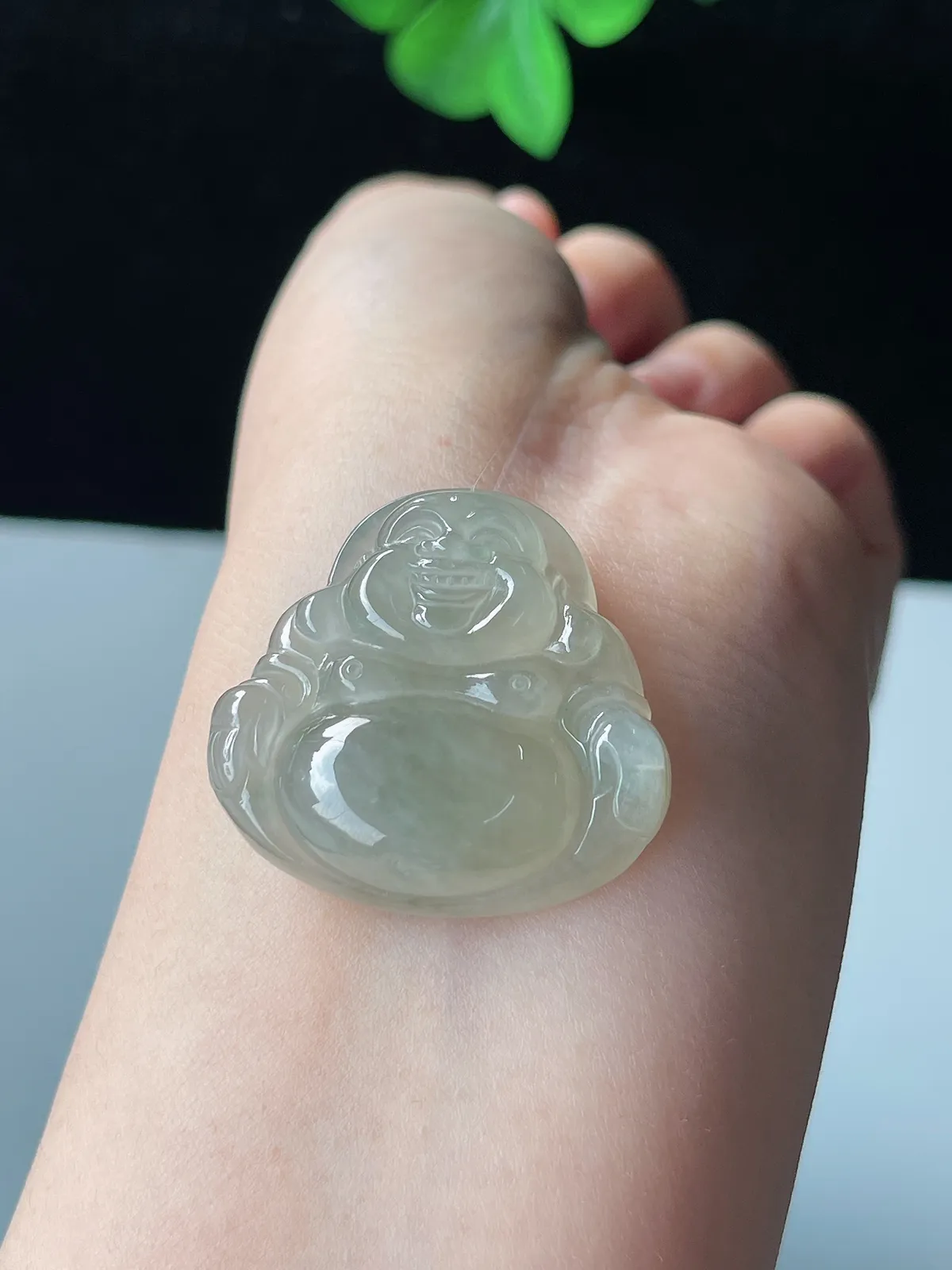 翡翠冰糯种黄色吊坠