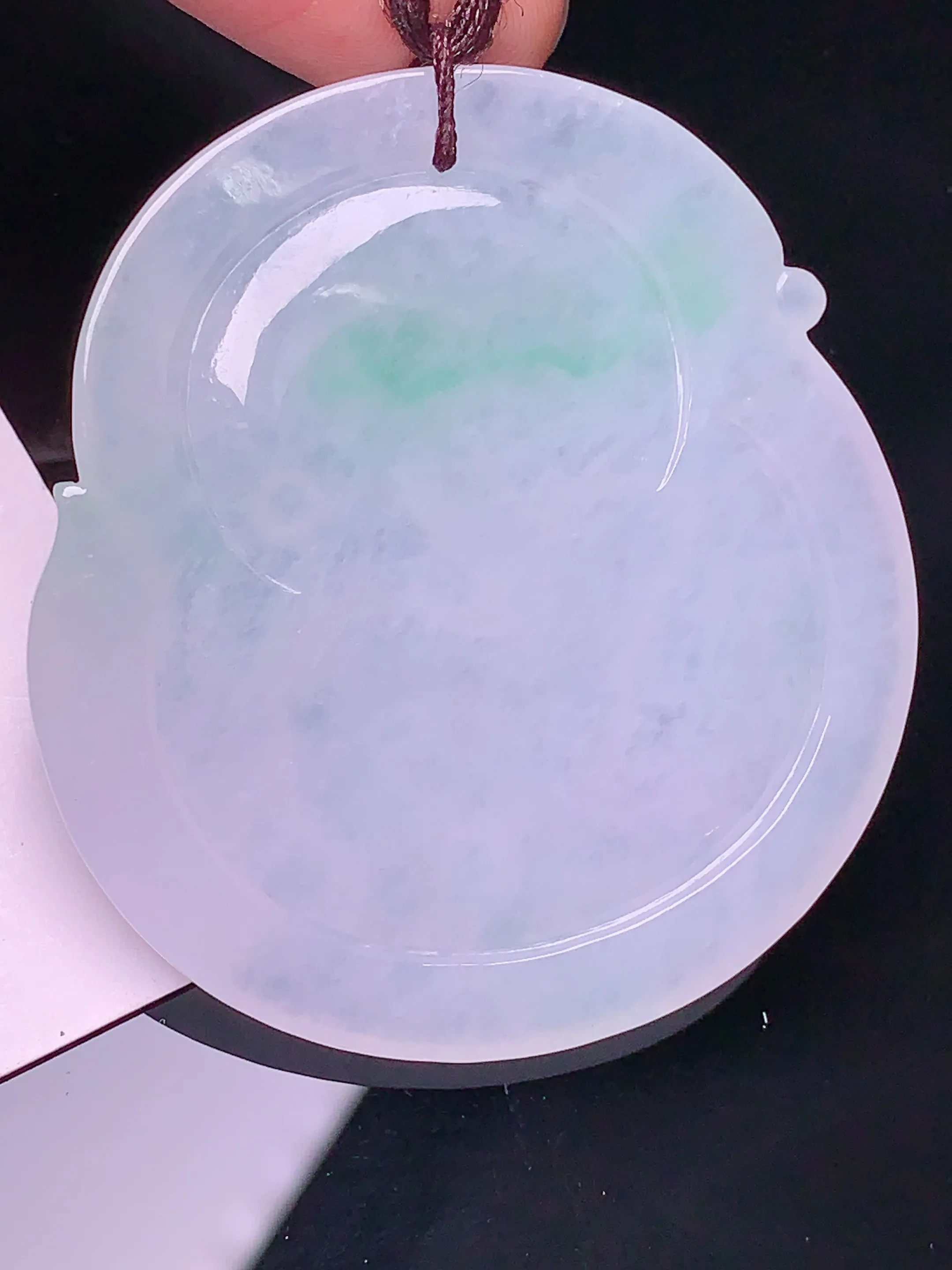 飘绿生肖鼠吊坠 玉质细腻 水润亮眼 整体尺寸50*46*5.5