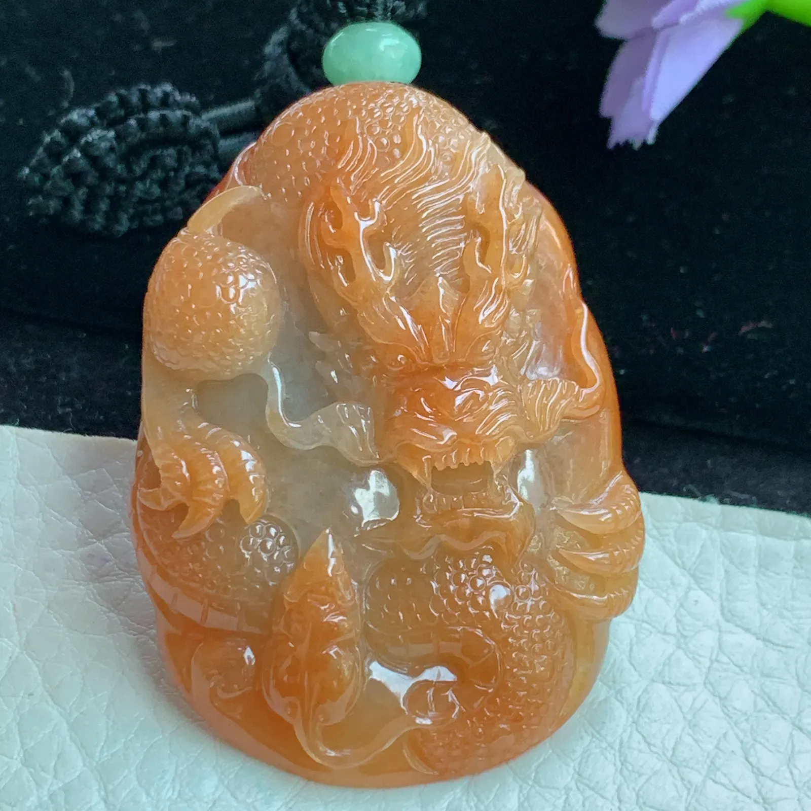 mut实拍50*36.8*15.3老坑精雕胶感霸气龙牌 随形龙行天下玉吊坠 玉挂件