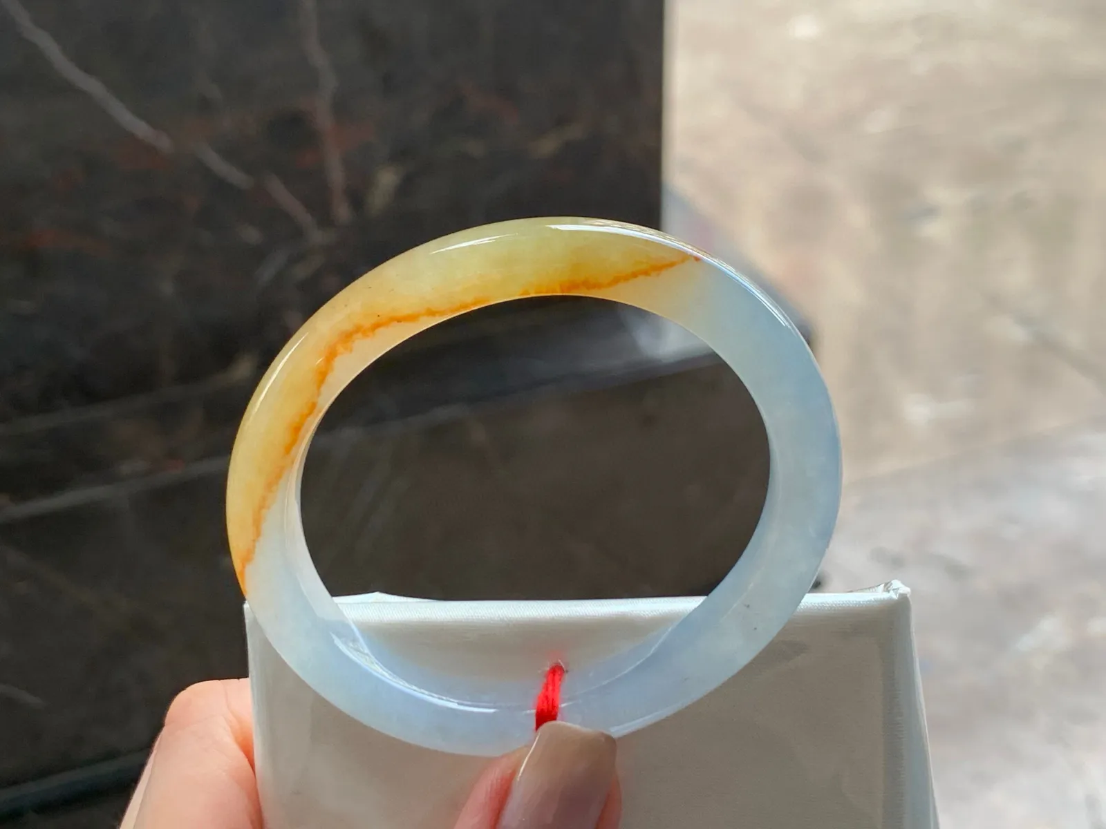 冰黄贵妃镯
种老独特 54.3/7.9/7.8mm