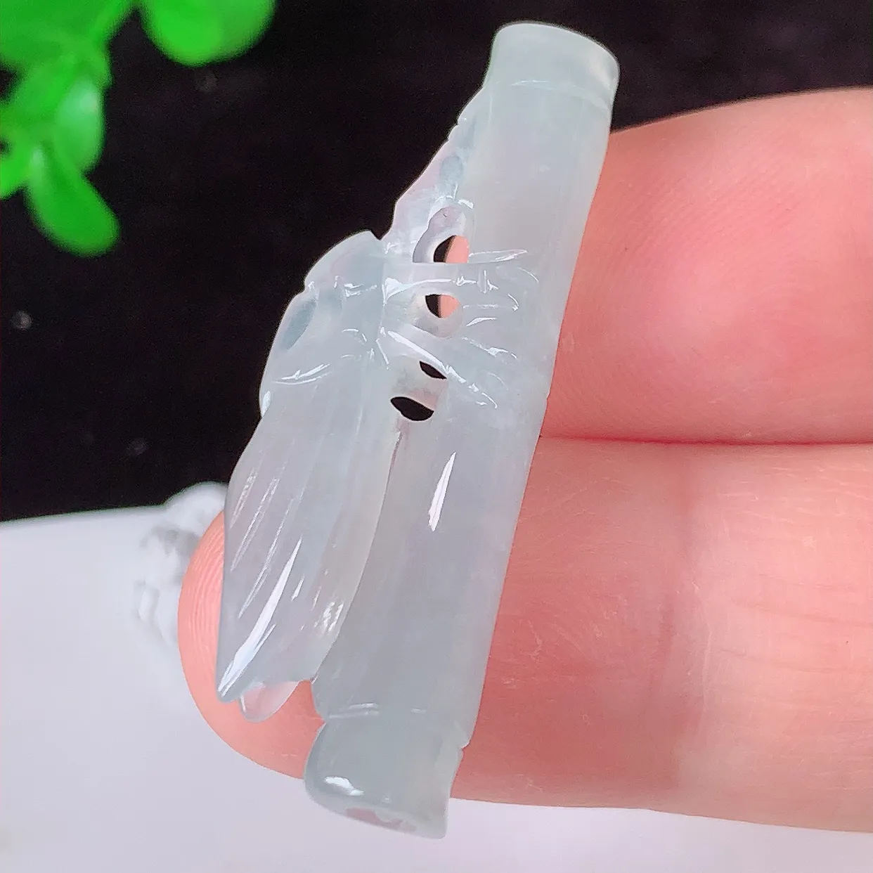 自然光实拍，冰种一鸣惊人翡翠吊坠，种老水足，雕工精湛 ，寓意美好，佩戴时尚出众！#1.16