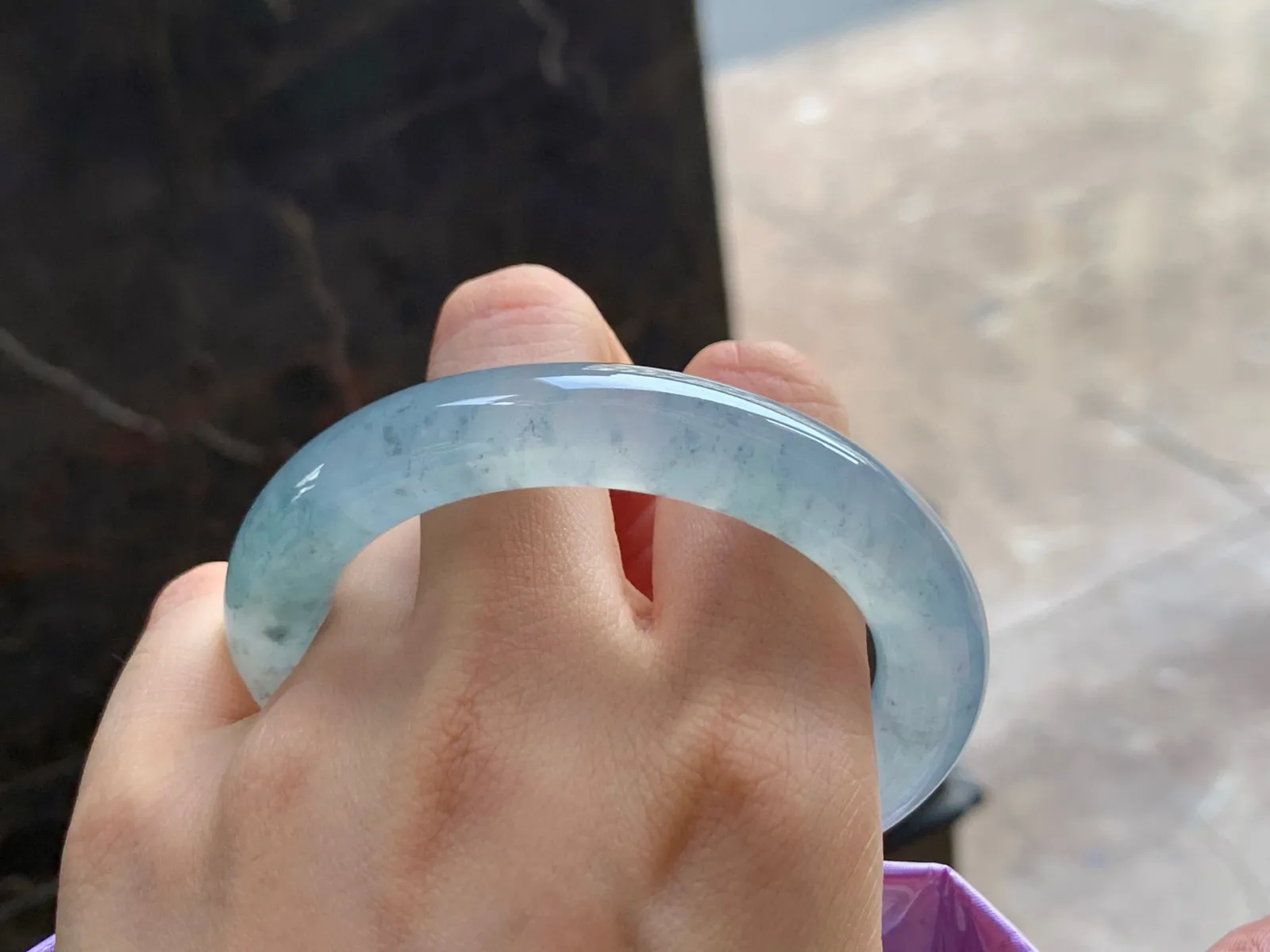 冰乌鸡福镯
种老54.6/10.9mm