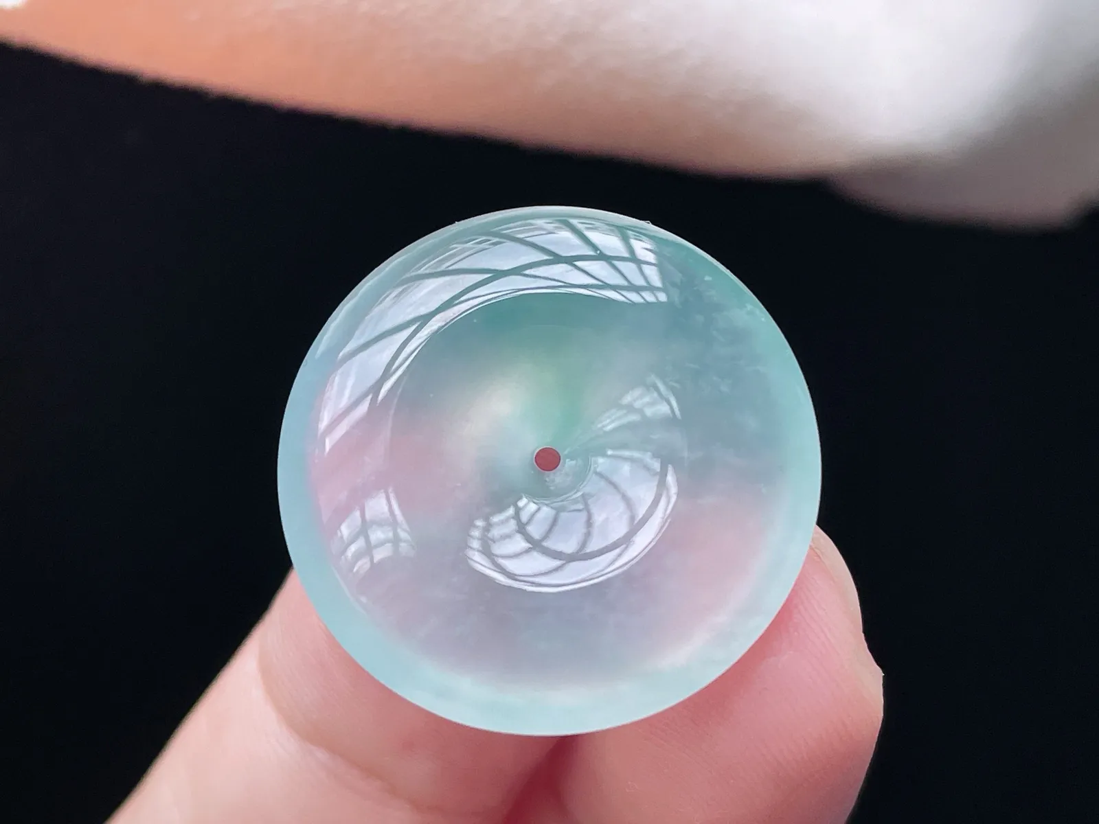 冰种飘花·平安扣
 
裸23.8-5.8mm