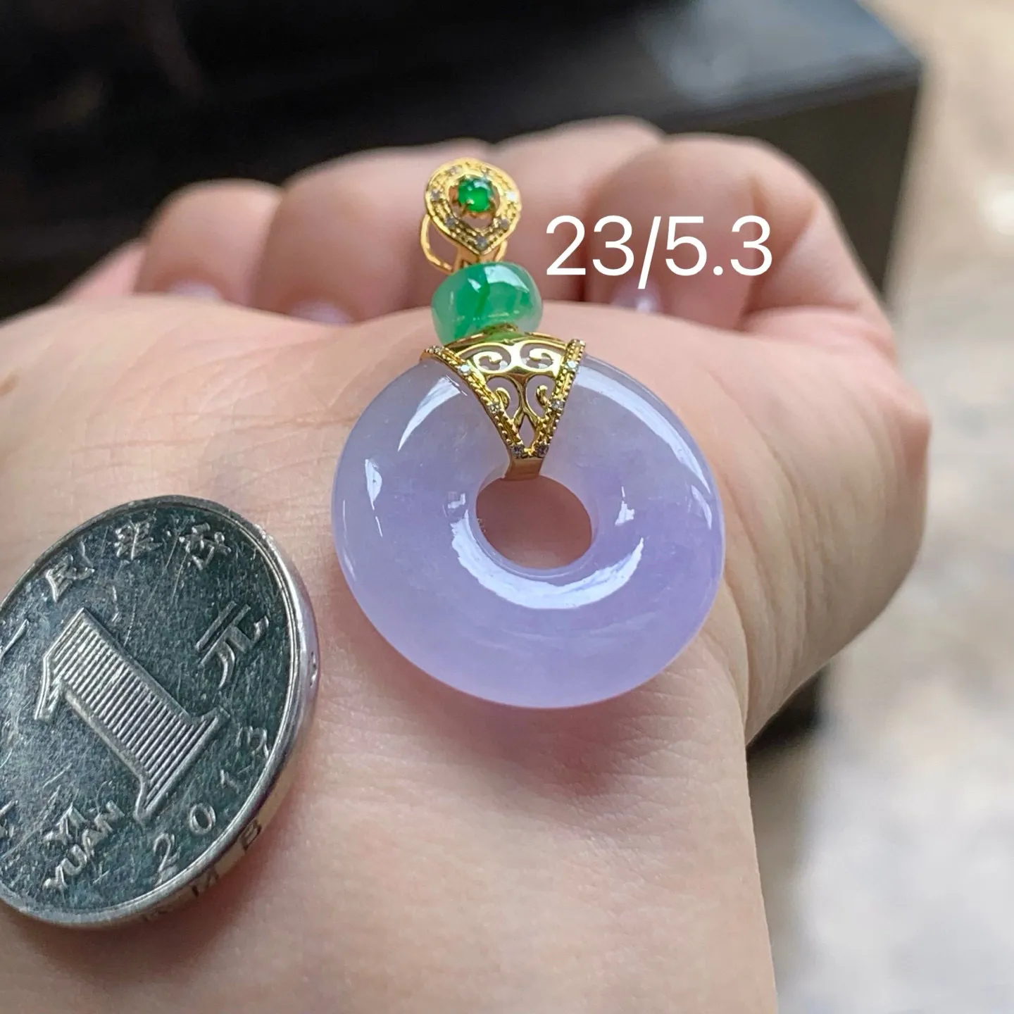 春色子母扣
水润 真金镶嵌