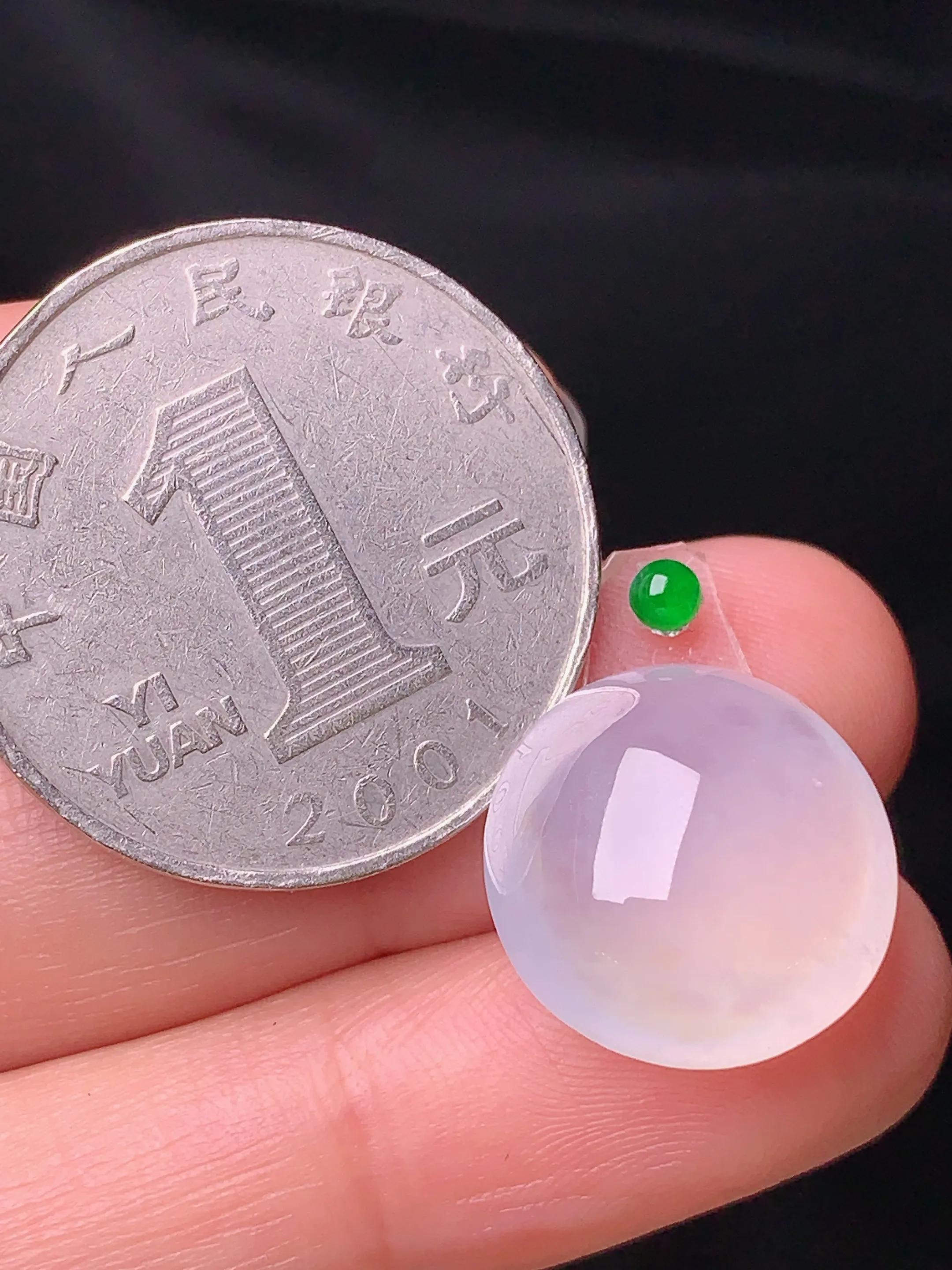 镶嵌款 冰种蛋面吊坠 玉质细腻 水润亮眼 色泽艳丽 整体尺寸15.7*14.8*7.5
