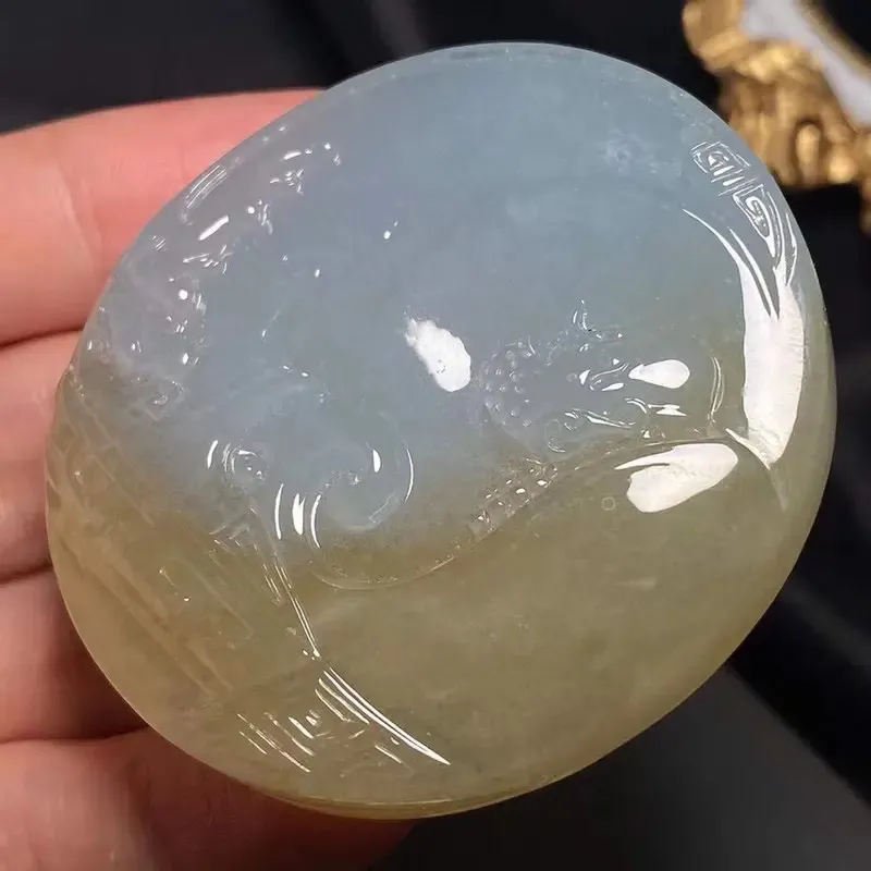 缅甸翡翠A贷，罗汉达摩，一生平安，幸福长久，平平安安，上身效果大气