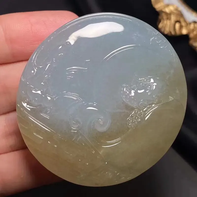 缅甸翡翠A贷，罗汉达摩，一生平安，幸福长久，平平安安，上身效果大气