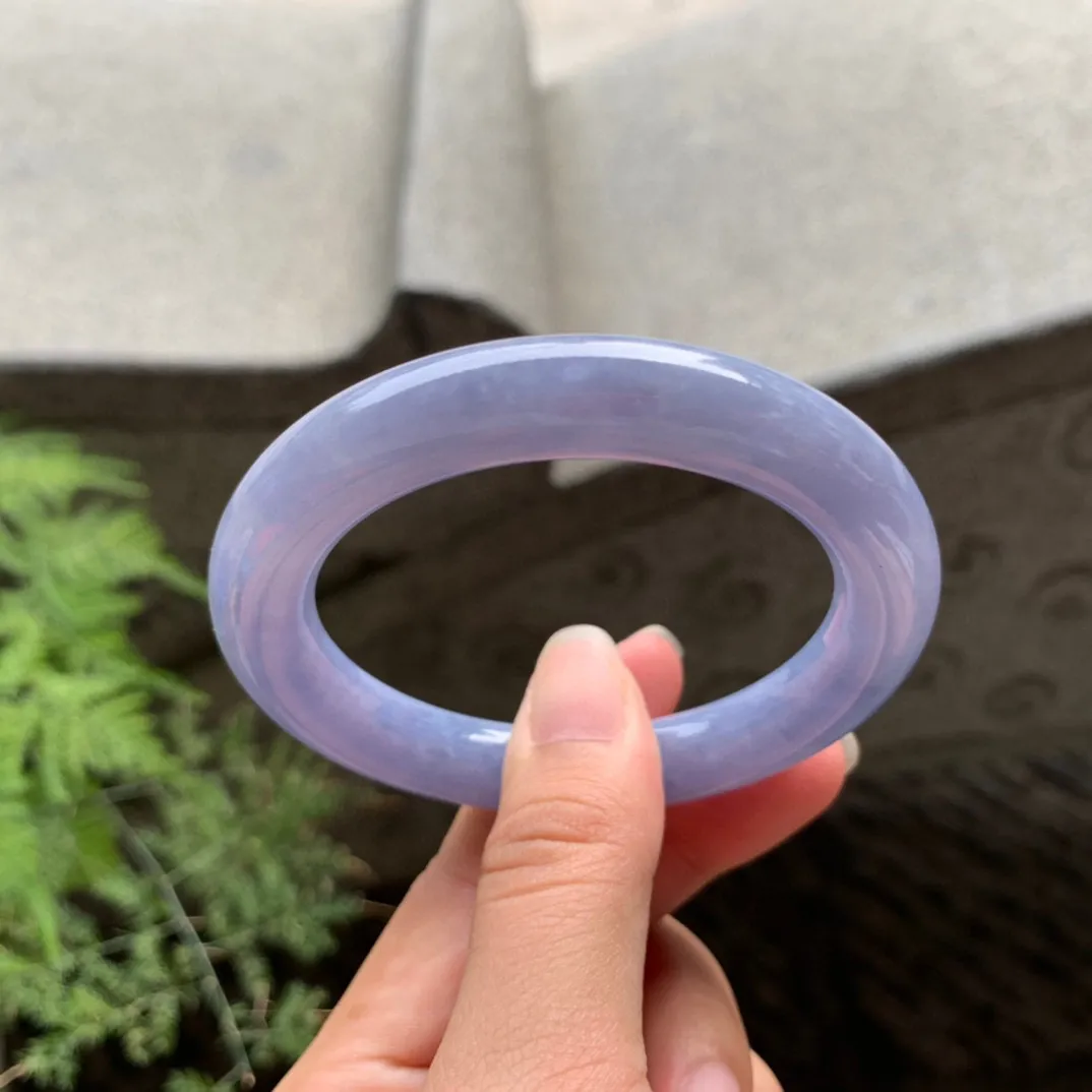 小圈口52.4-10 【满茄紫圆条手镯】圆条52 53可戴