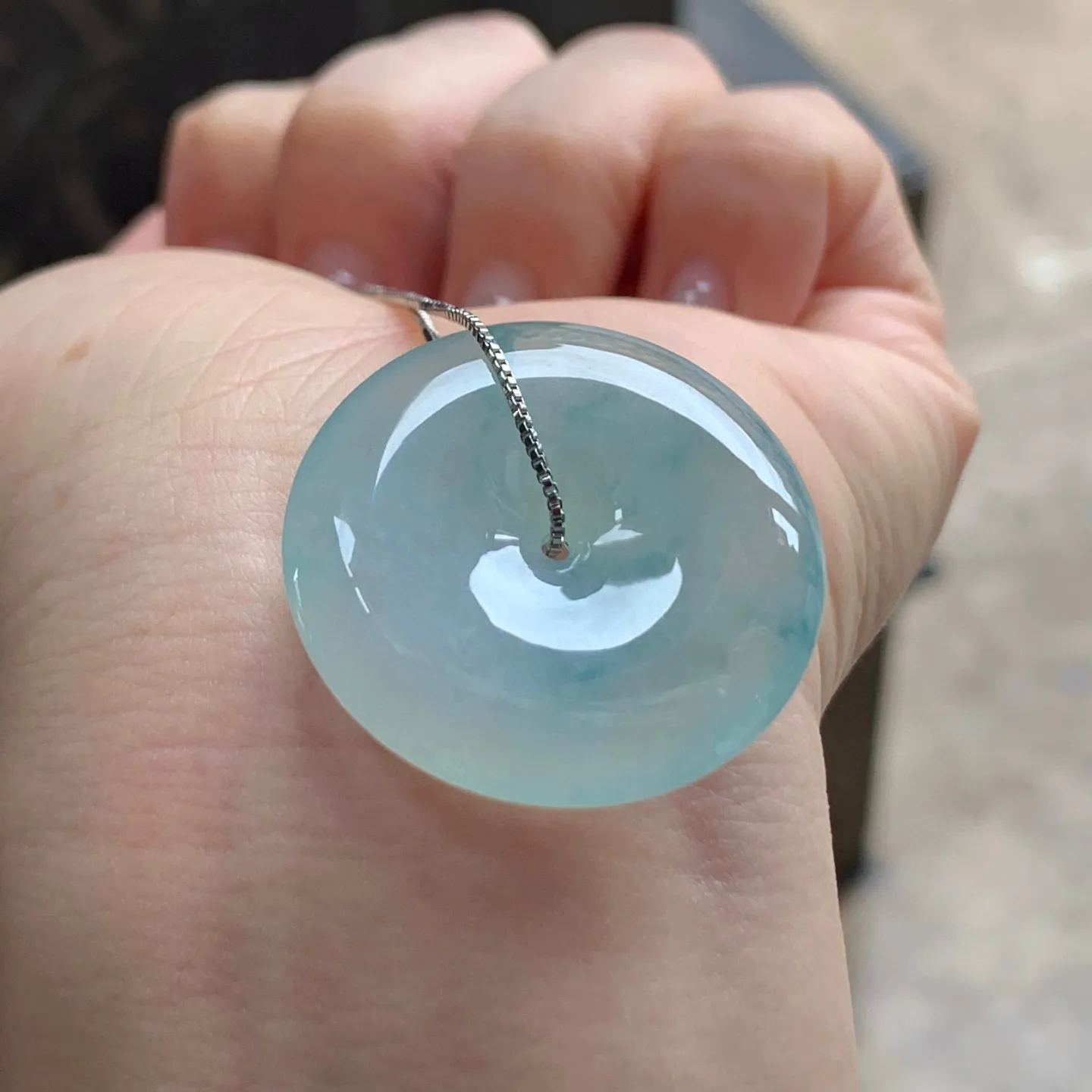 糯冰飘花平安扣
 平安顺遂～