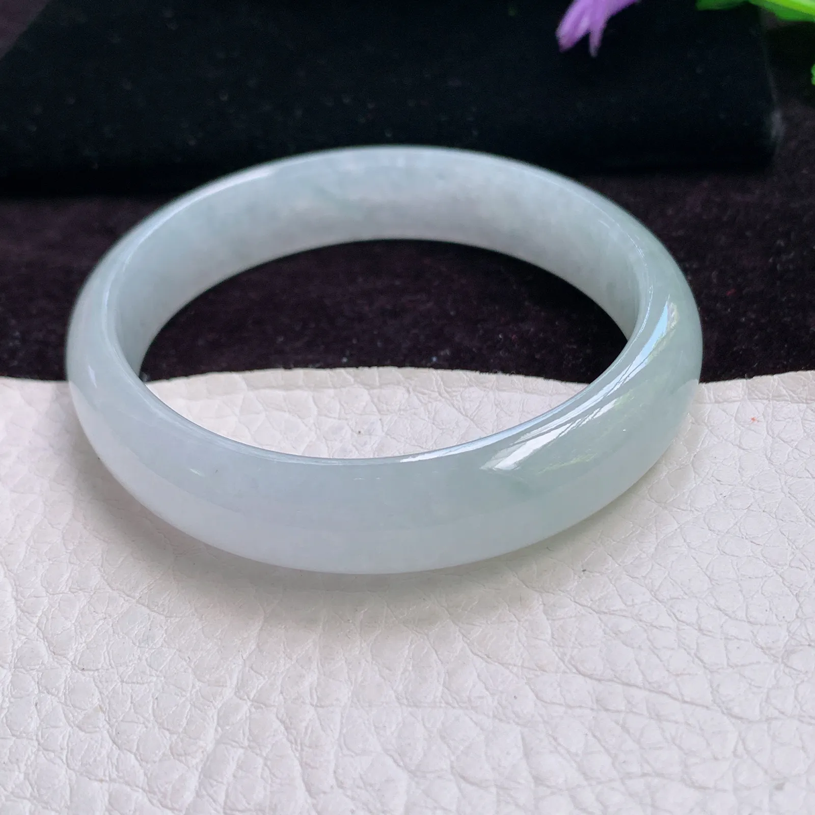 jx实拍57*50.5*11.8*6.1贵妃镯 天然缅甸翡翠手镯冰透蛋形玉镯子 贵气珠宝手环