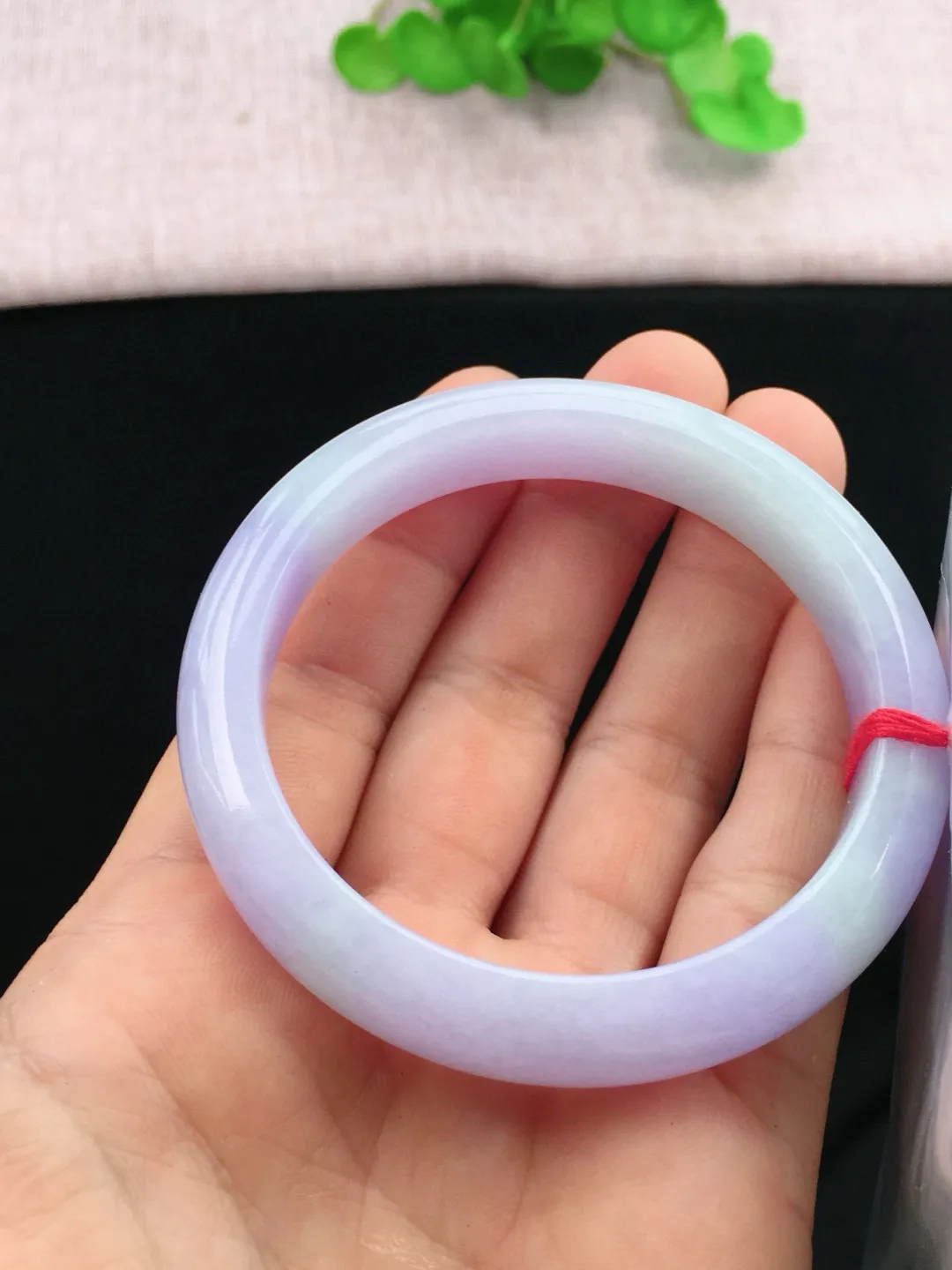 正圈56-57可戴，种老水足，尺寸56.5/10.9/8.3mm，紫罗兰正圈翡翠手镯