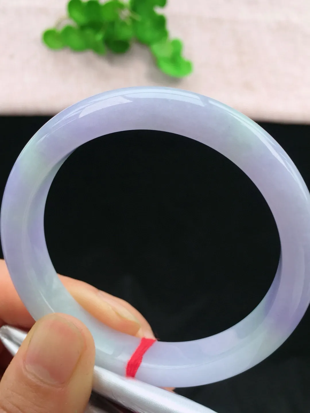 正圈56-57可戴，种老水足，尺寸56.5/10.9/8.3mm，紫罗兰正圈翡翠手镯