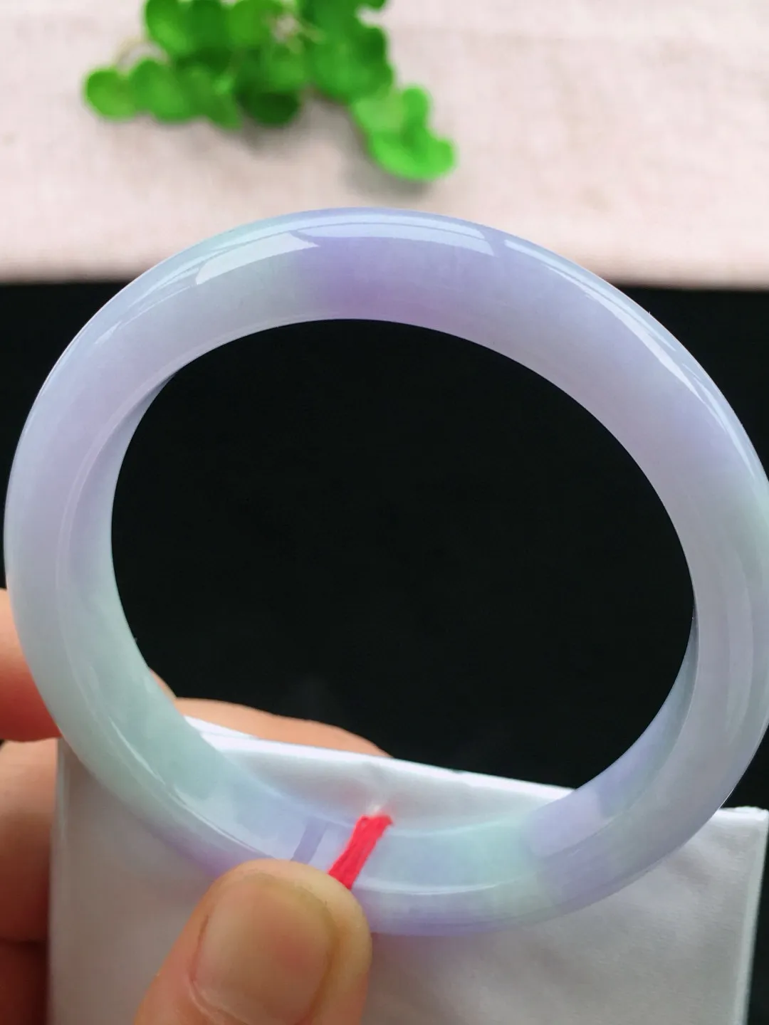 正圈56-57可戴，种老水足，尺寸56.5/10.9/8.3mm，紫罗兰正圈翡翠手镯