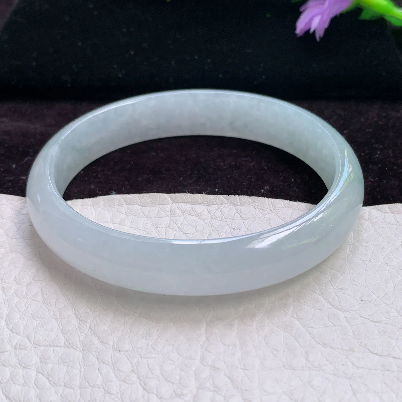 jx实拍57*50.5*11.8*6.1贵妃镯 天然缅甸翡翠手镯冰透蛋形玉镯子 贵气珠宝手环