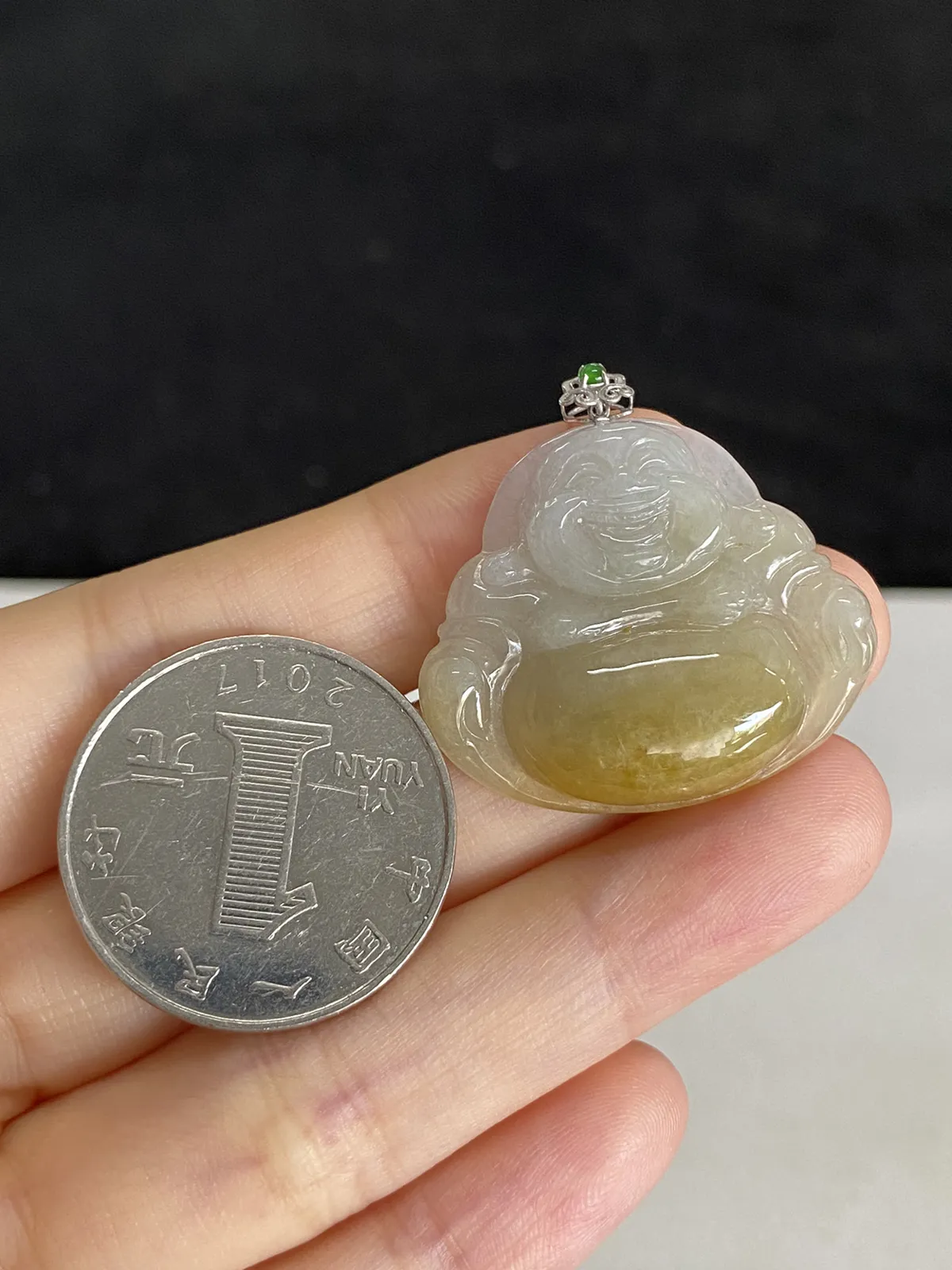 翡翠佛，印记：G18K
