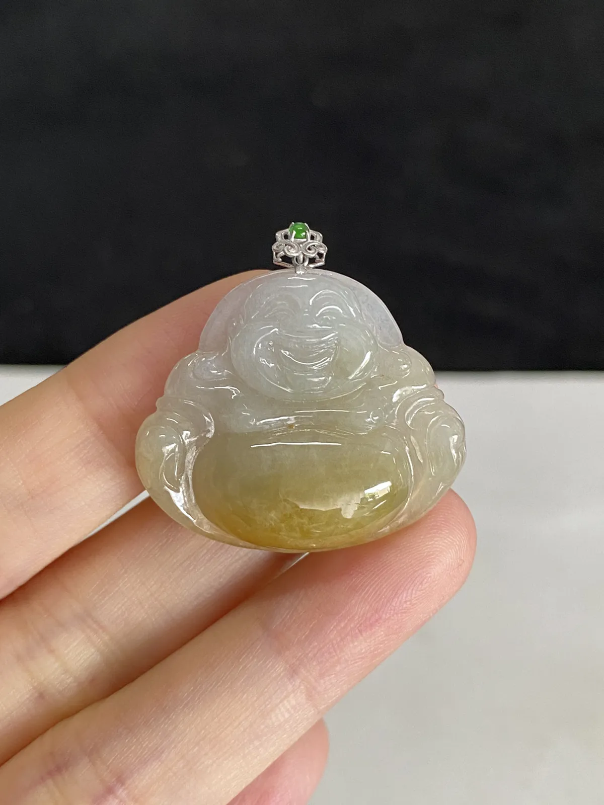 翡翠佛，印记：G18K
