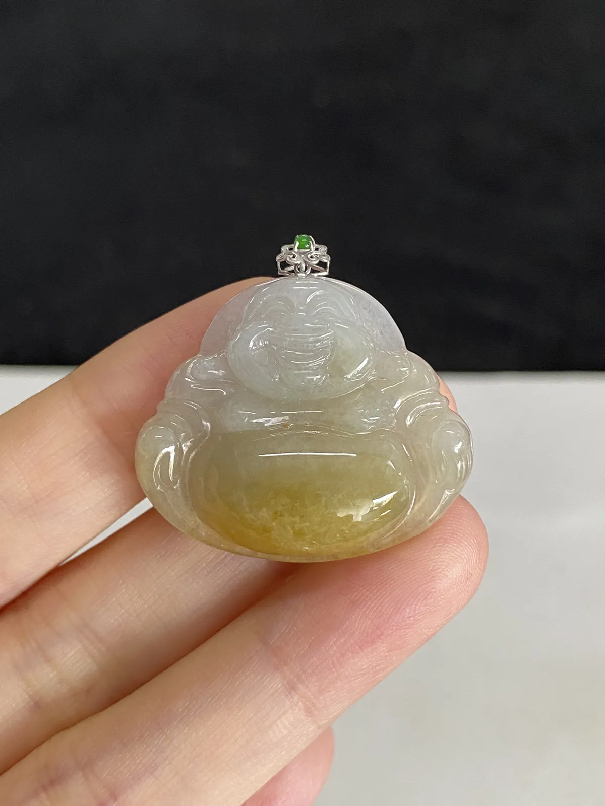 翡翠佛，印记：G18K