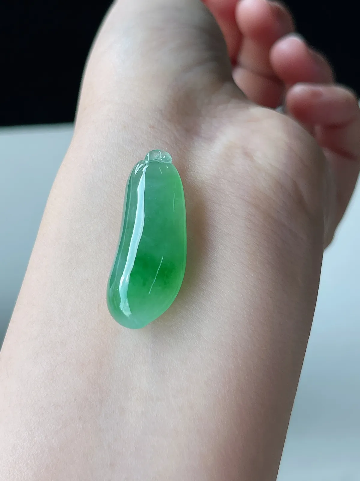 翡翠冰糯种飘花福瓜