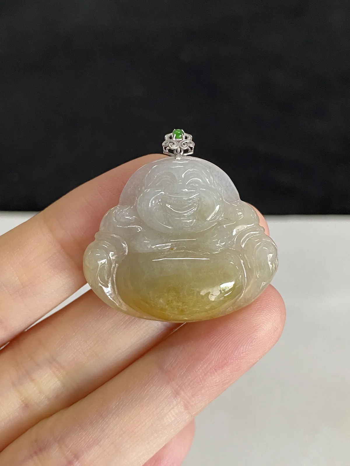 翡翠佛，印记：G18K