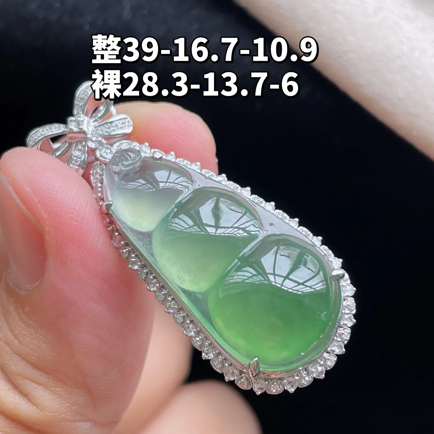 18K 冰种晴水·福豆
 
整39-16.7-10.9
裸28.3-13.7-6