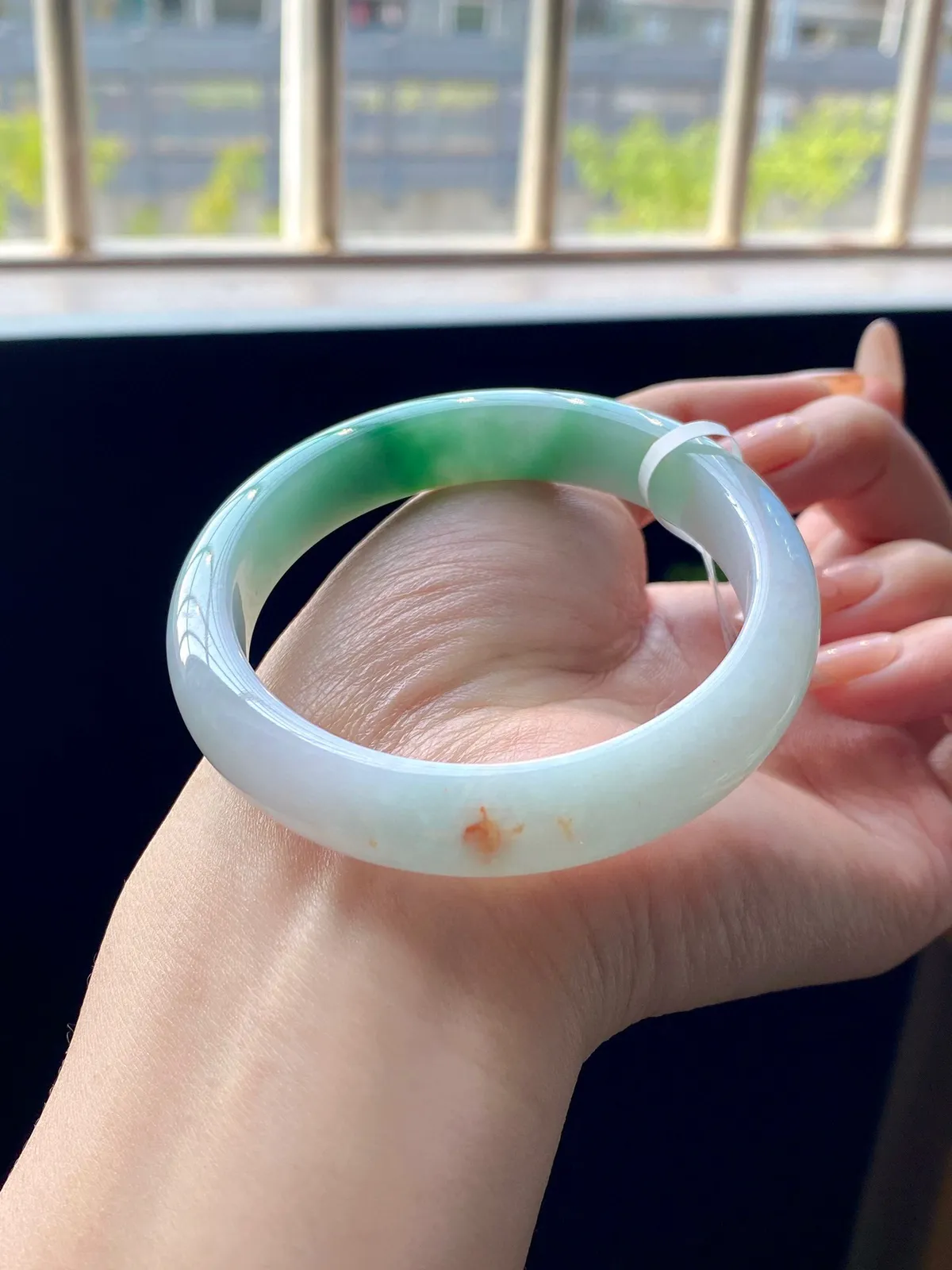 白底青洒金正圈成品
⭕️57-11.7-8
