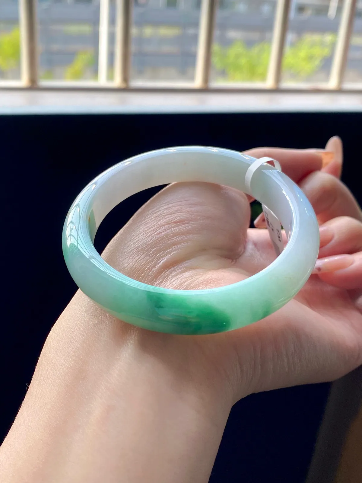 白底青洒金正圈成品
⭕️57-11.7-8