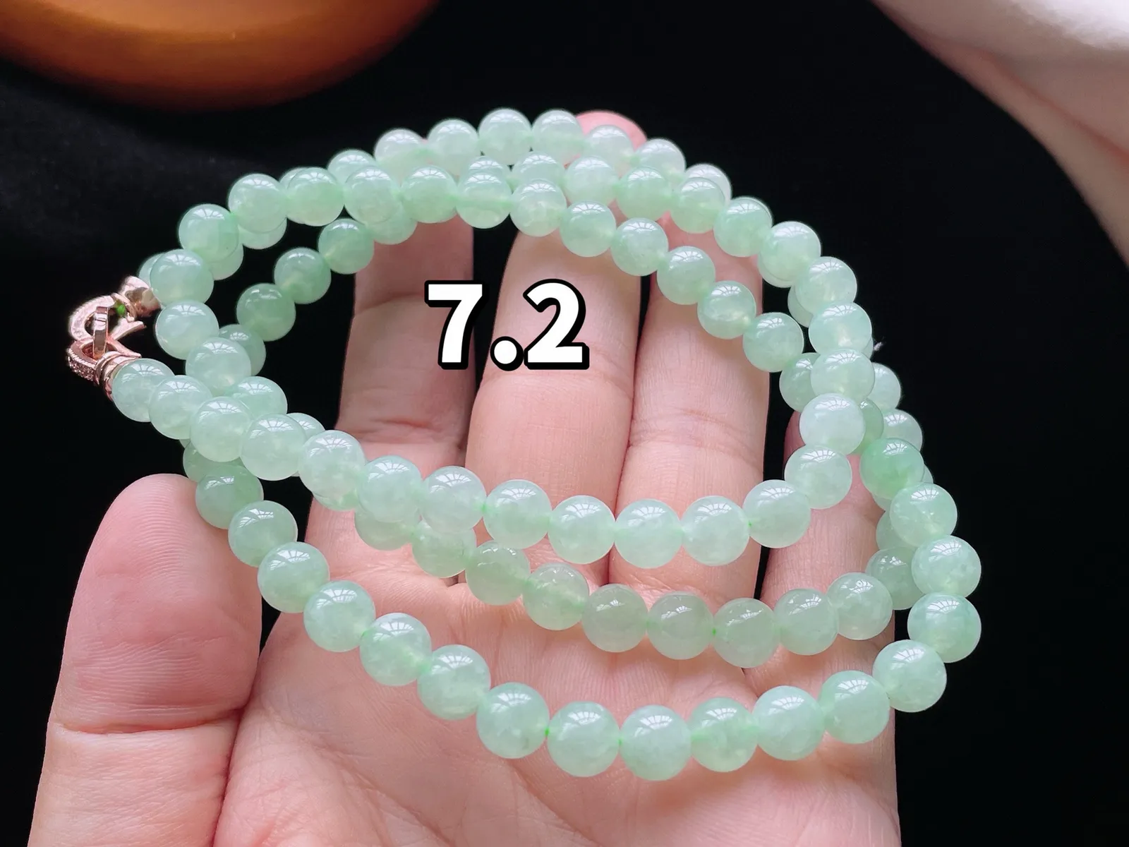 冰种晴水·珠链
 
裸7.2