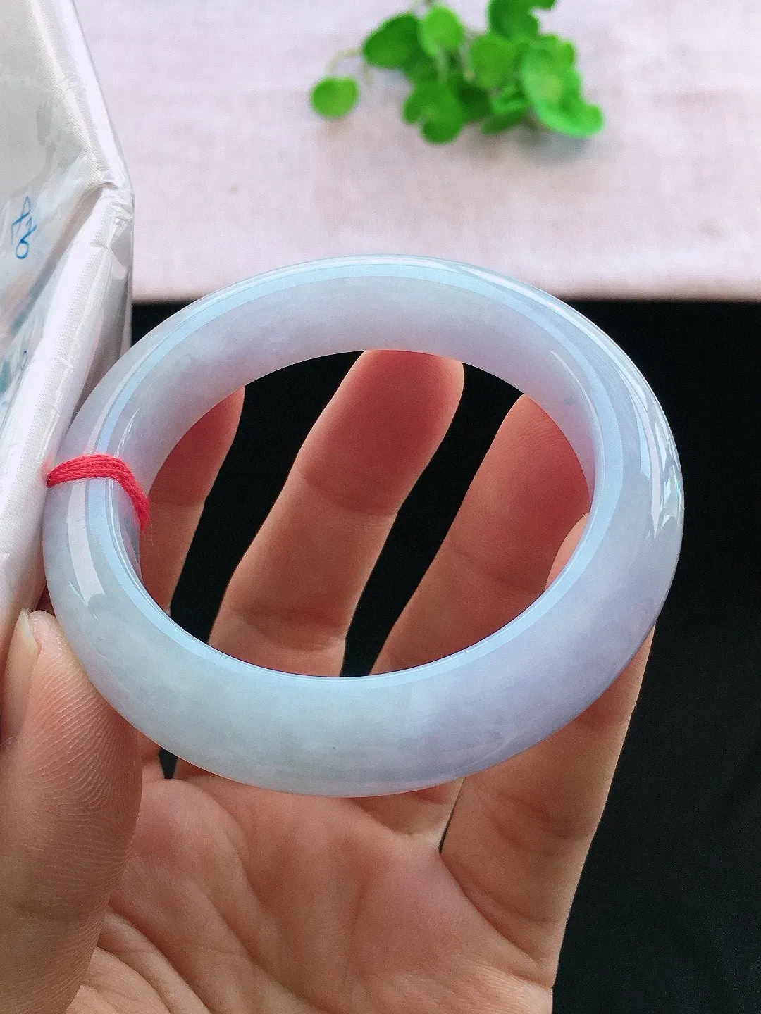 正圈53-54可戴，种老水足，尺寸54/12.3/9.8mm，紫罗兰正圈翡翠手镯