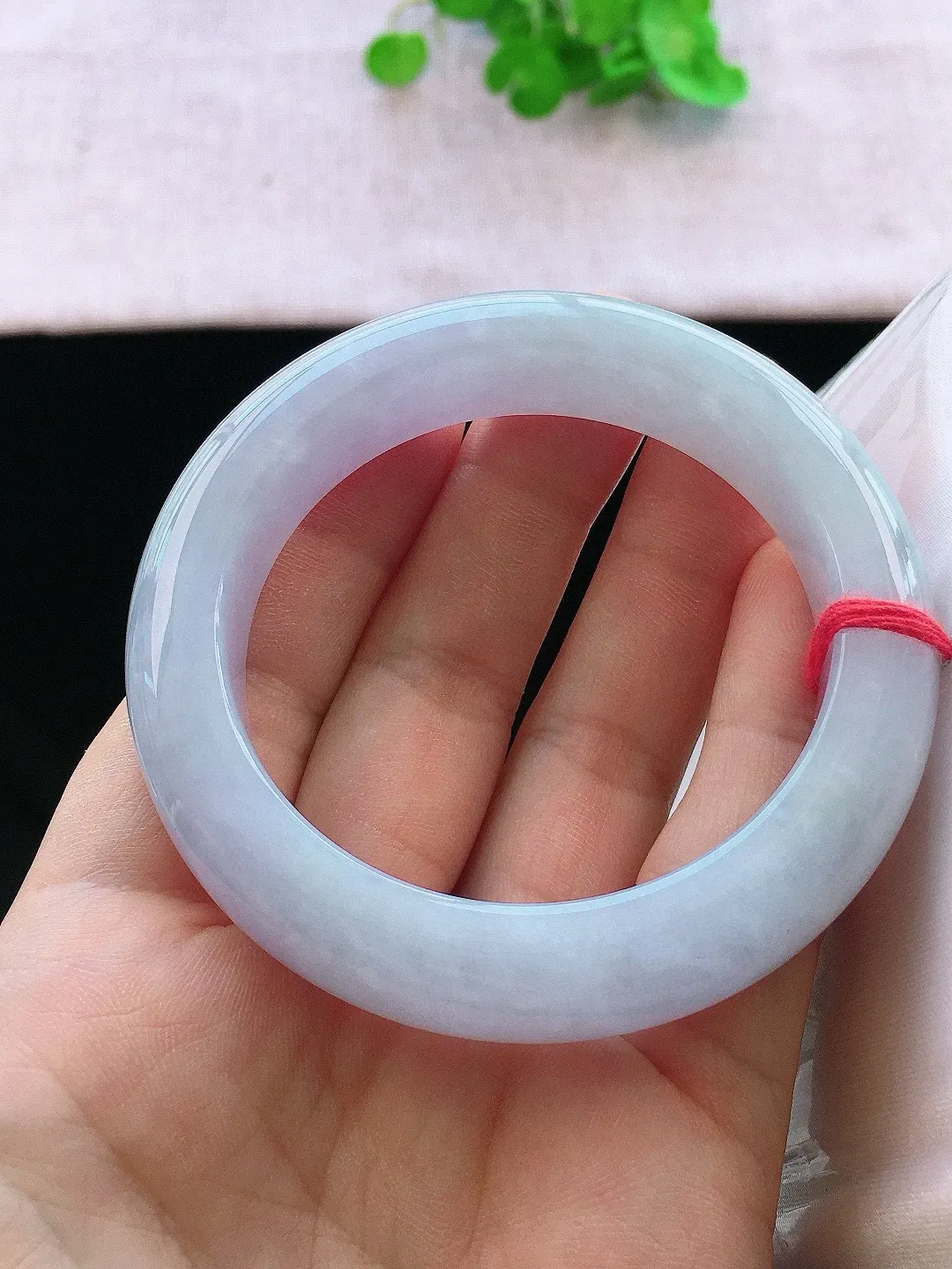 正圈53-54可戴，种老水足，尺寸54/12.3/9.8mm，紫罗兰正圈翡翠手镯