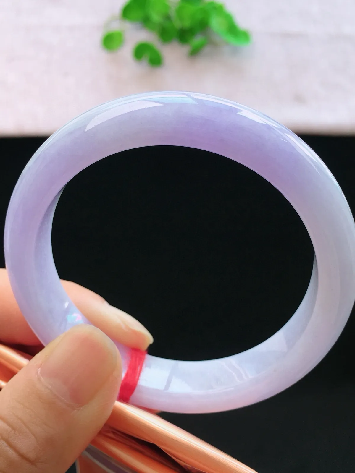 正圈55-56可戴，种老水足，尺寸56/12.5/7.8mm，紫罗兰正圈翡翠手镯