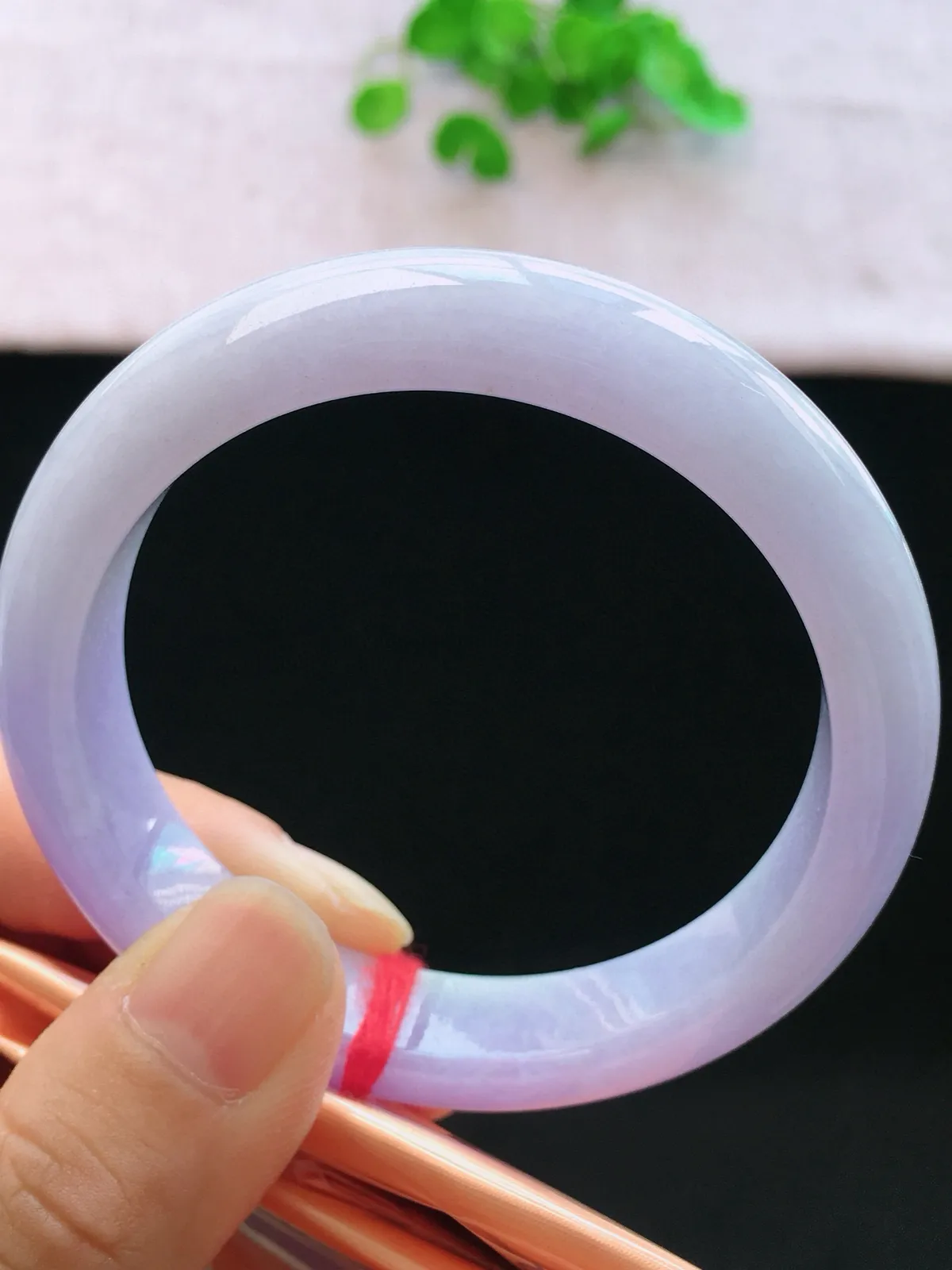 正圈55-56可戴，种老水足，尺寸56/12.5/7.8mm，紫罗兰正圈翡翠手镯