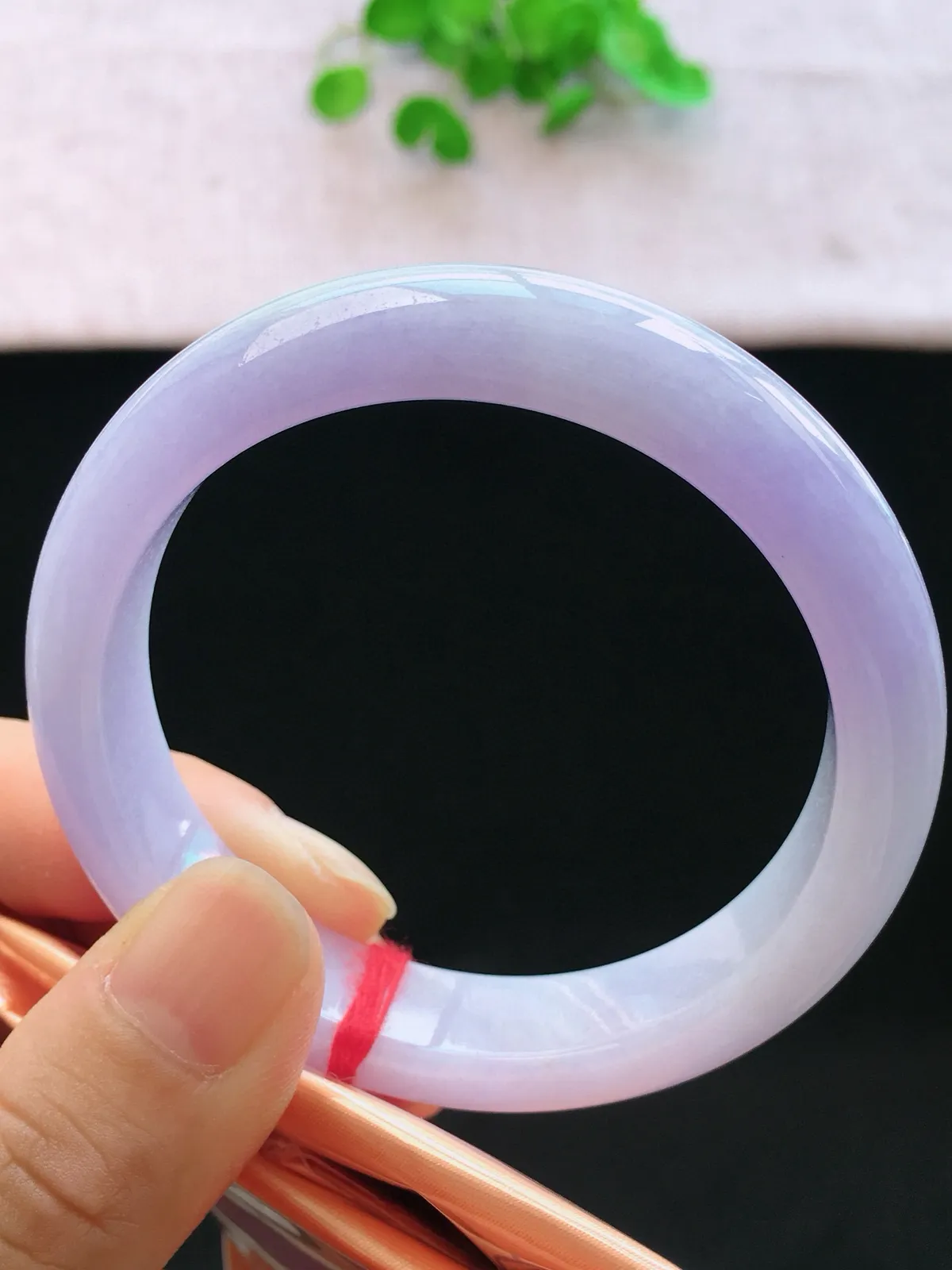 正圈55-56可戴，种老水足，尺寸56/12.5/7.8mm，紫罗兰正圈翡翠手镯