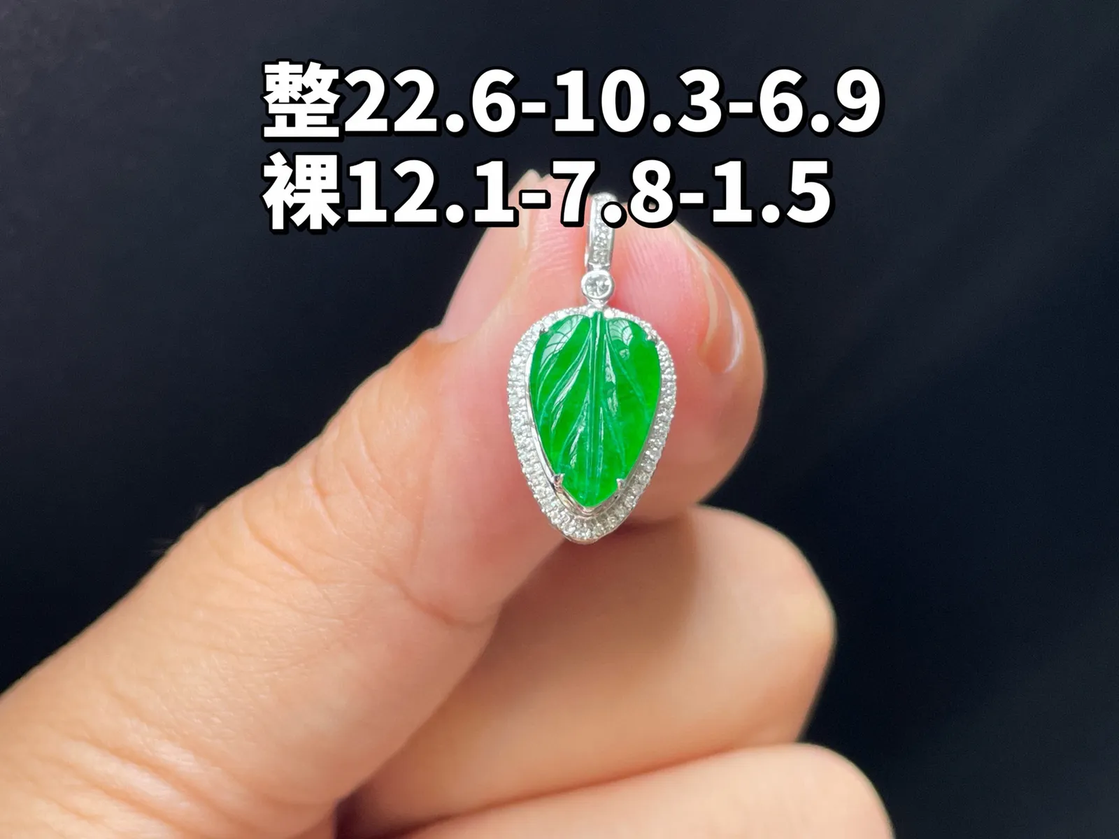 18K 满色·叶子
 
整22.6-10.3-6.9
裸12.1-7.8-1.6