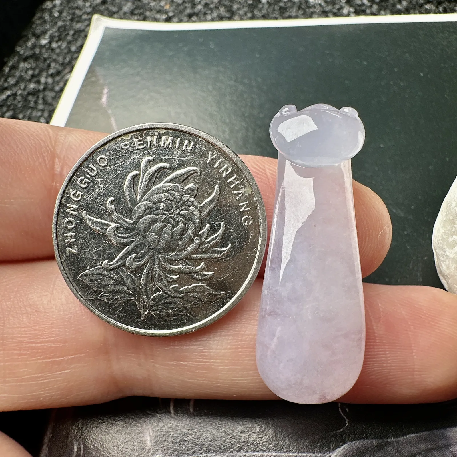 【冰种如意手牌】万事如意，很漂亮的色泽，种水色俱佳。佩戴佳品