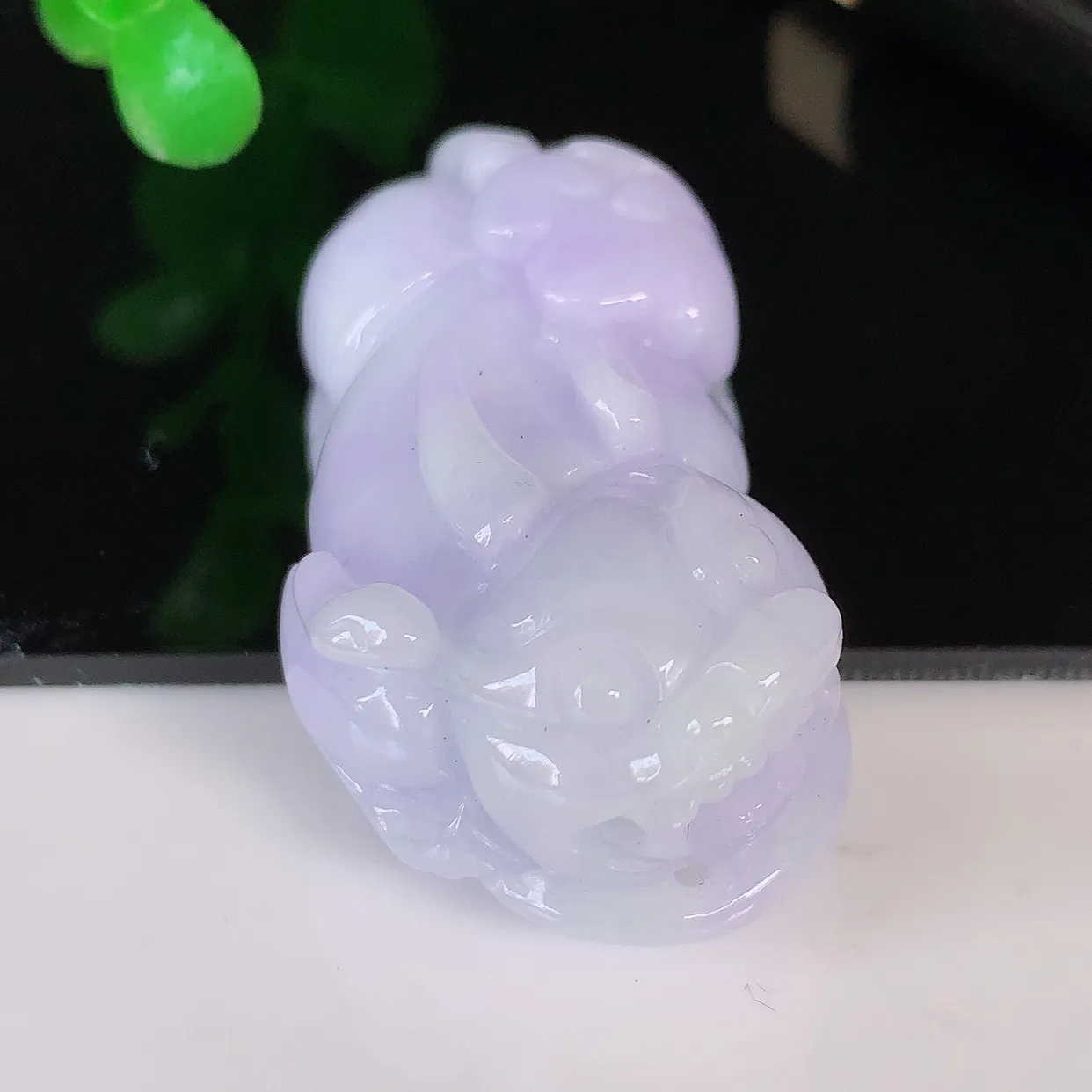 自然光实拍，冰润紫罗兰招财貔貅吊坠，民间有“一摸貔貅运程旺盛，再摸貔貅财运滚滚，三摸貔貅平步青云 ”的美好祝愿。#57.27
