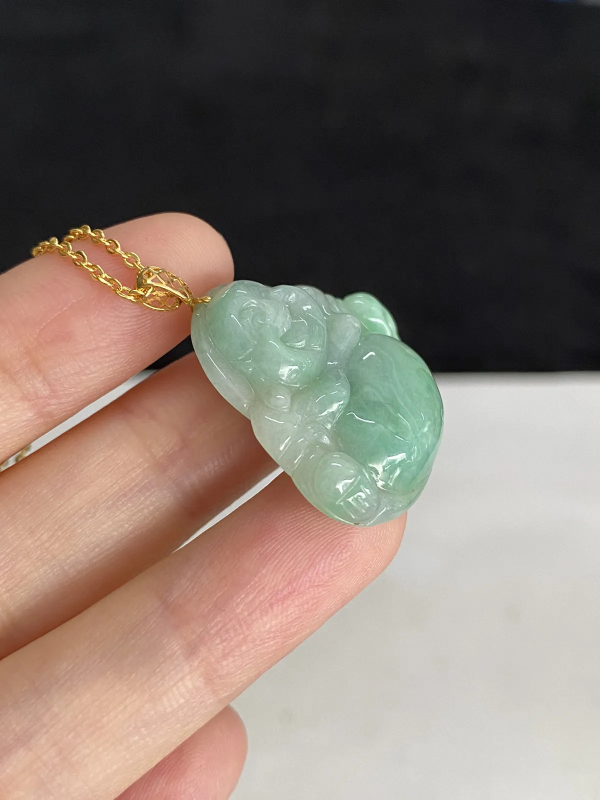 翡翠佛，印记：G18K