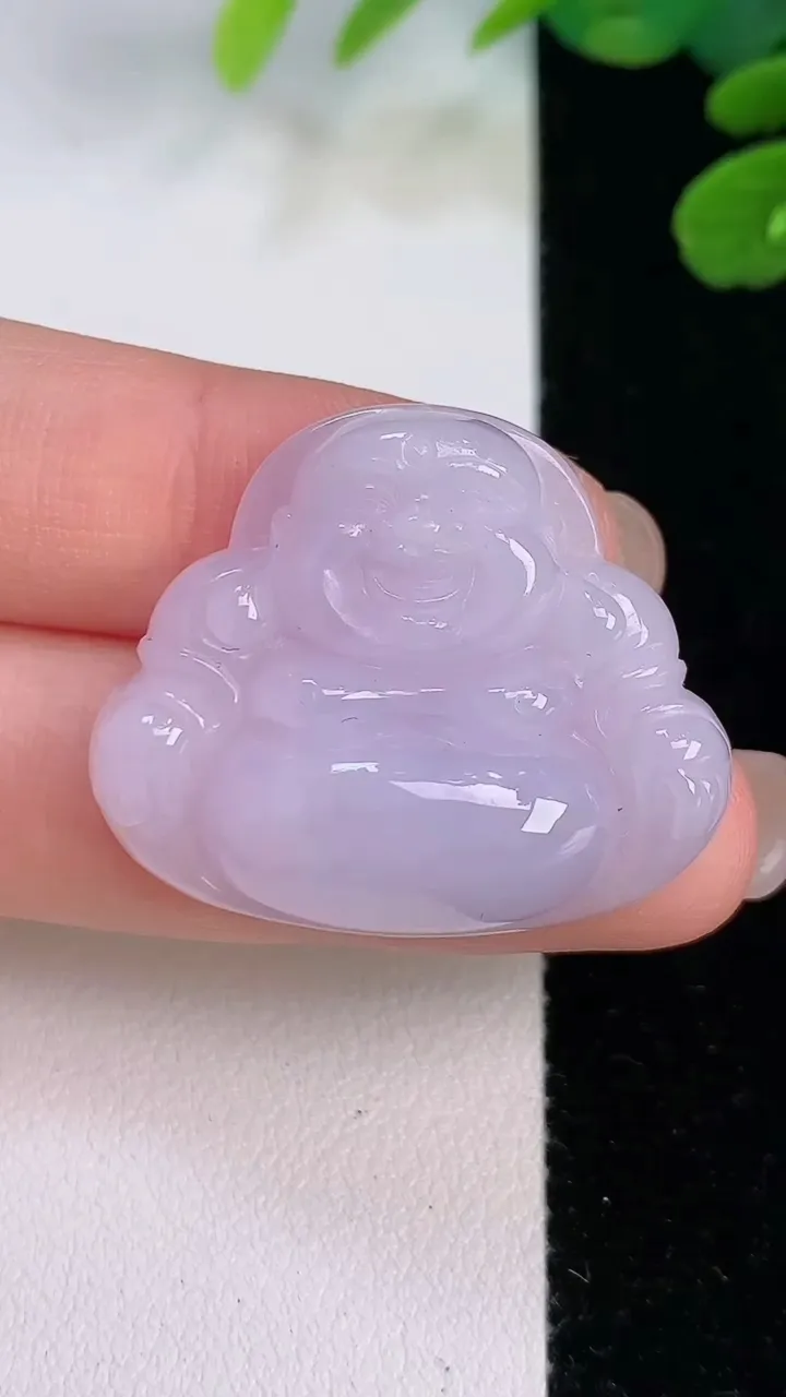天然A货翡翠紫罗兰佛公吊坠，尺寸27-32-8.2，重:10.40g
8月1日