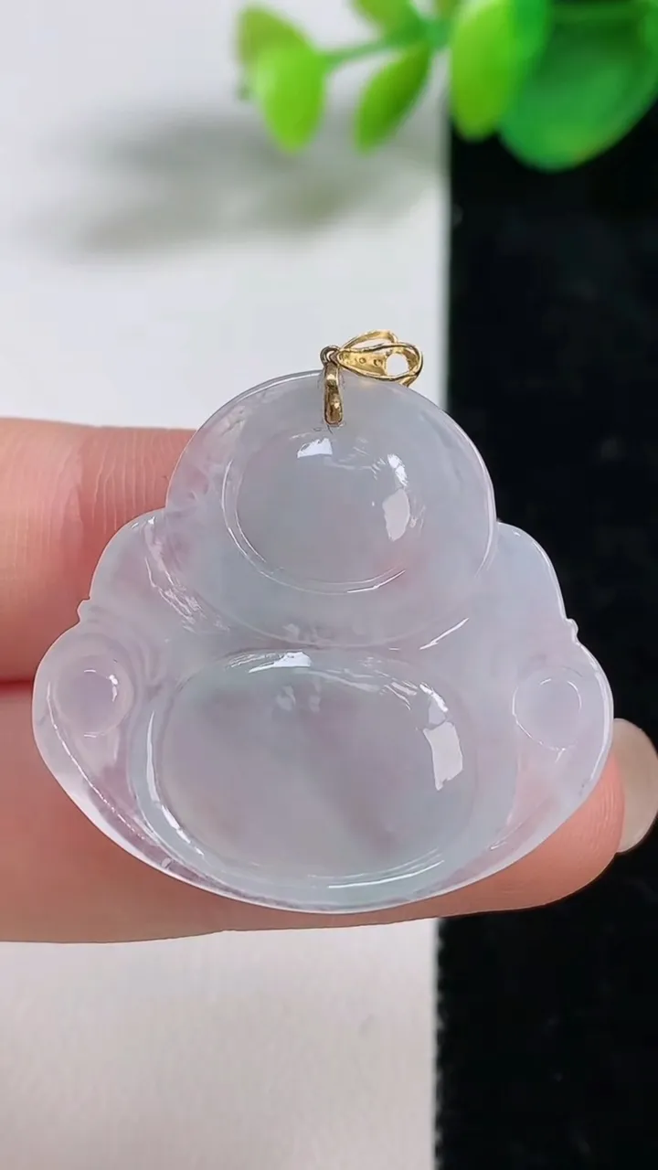 天然A货翡翠佛公吊坠，尺寸29-31-5.2，重量:6.57g
8月11日