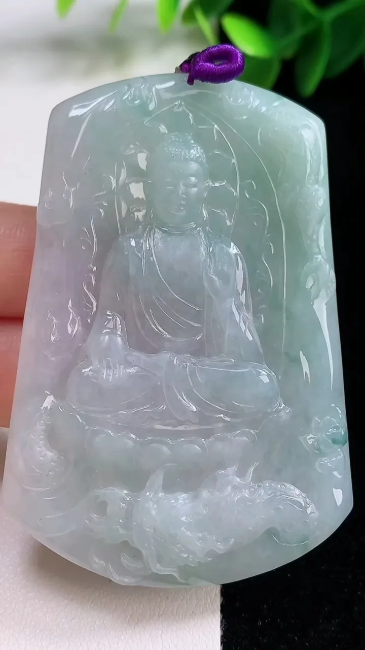 天然A货翡翠飘花祥龙阿弥陀佛吊坠，尺寸66-44.2-6.8，重量:39.28g
8月16日