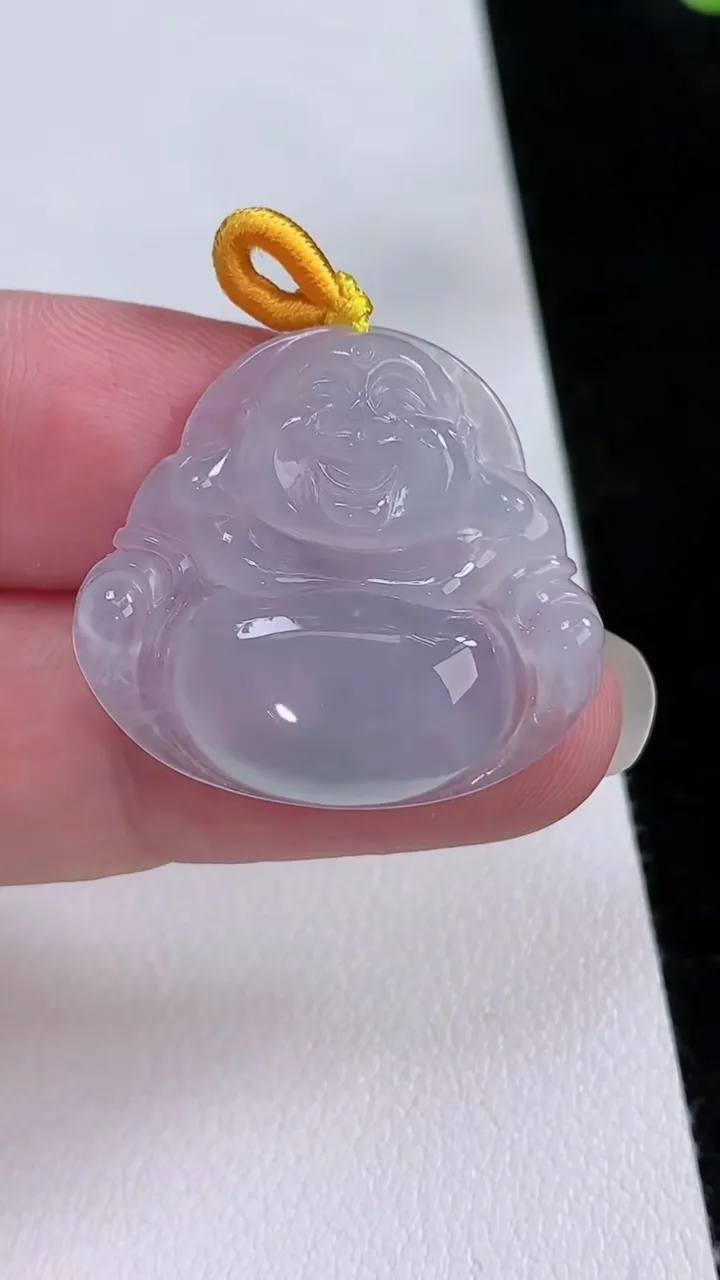 天然A货翡翠佛公吊坠，尺寸26-28.6-4.7，重量:5.41g
8月23日