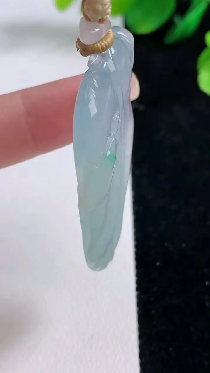 天然A货翡翠一鸣惊人 金枝玉叶吊坠，尺寸65.3-23.6-5.4，重量:16.41g
8月28日
