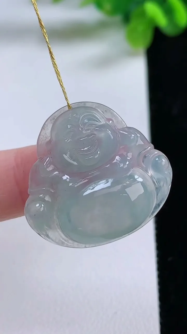 天然A货翡翠佛公吊坠，尺寸27-28.8-5，重量:5.67g
8月31日