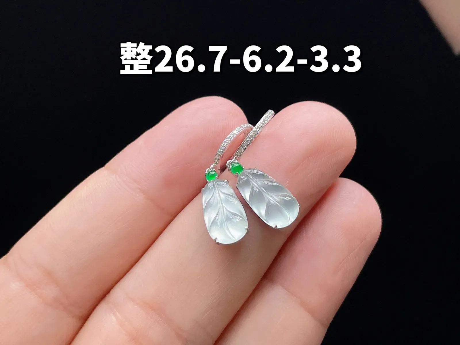 18K 冰种·叶子耳坠
 
整26.7-6.2-3.3