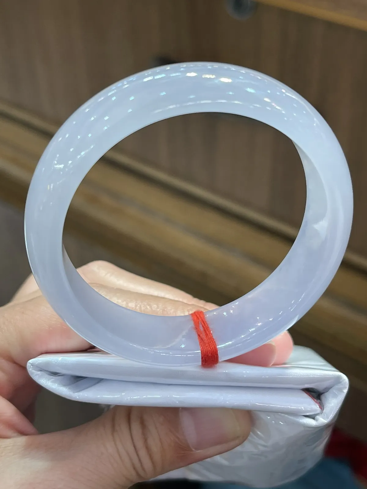 缅甸翡翠A货，冰紫的正圈富贵镯，上手效果非常好，平安健康，幸福美满HL