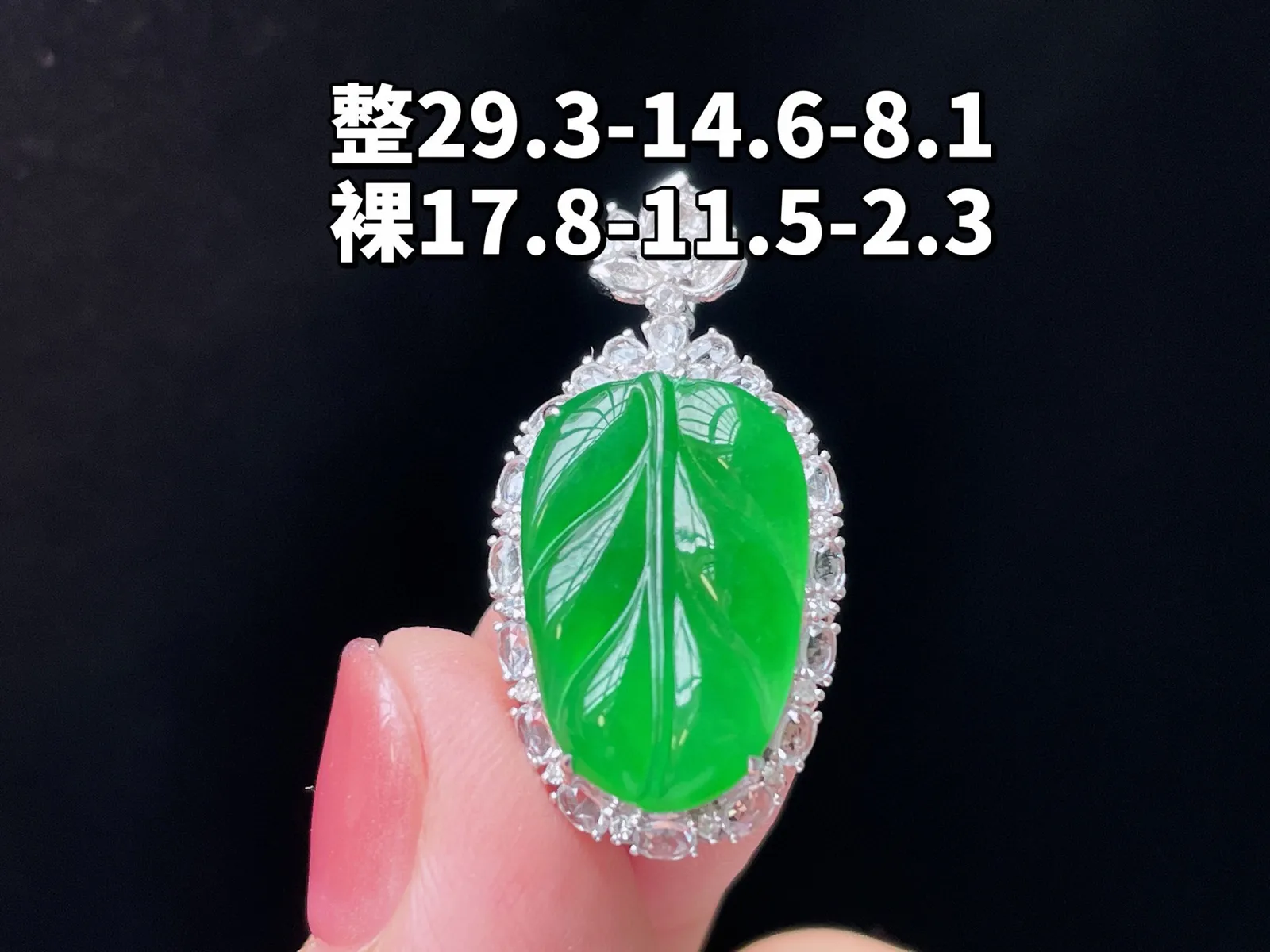 18K 满色·叶子
 
整29.3-14.6-8.1
裸17.8-11.5-2.3