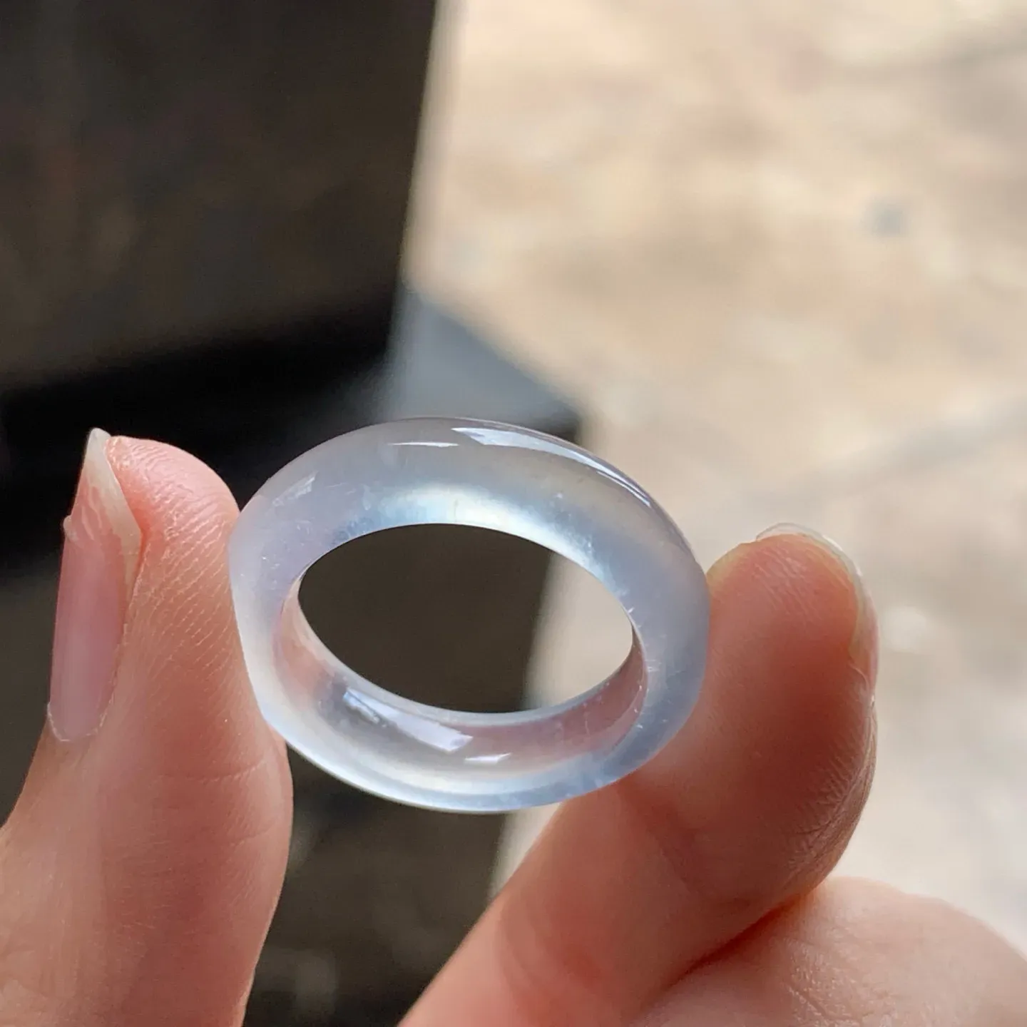 高冰指环 13.5号指圈
荧光十足～