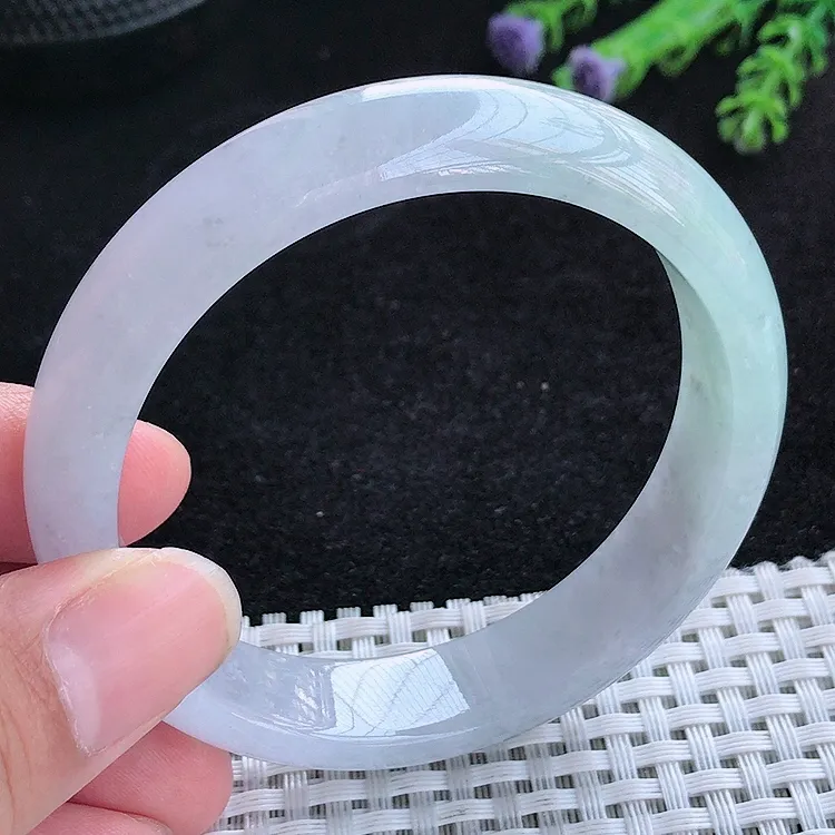 自然光56.5/13.3/7.6老坑冰胶水灵紫罗兰手镯翡翠玉镯百搭
