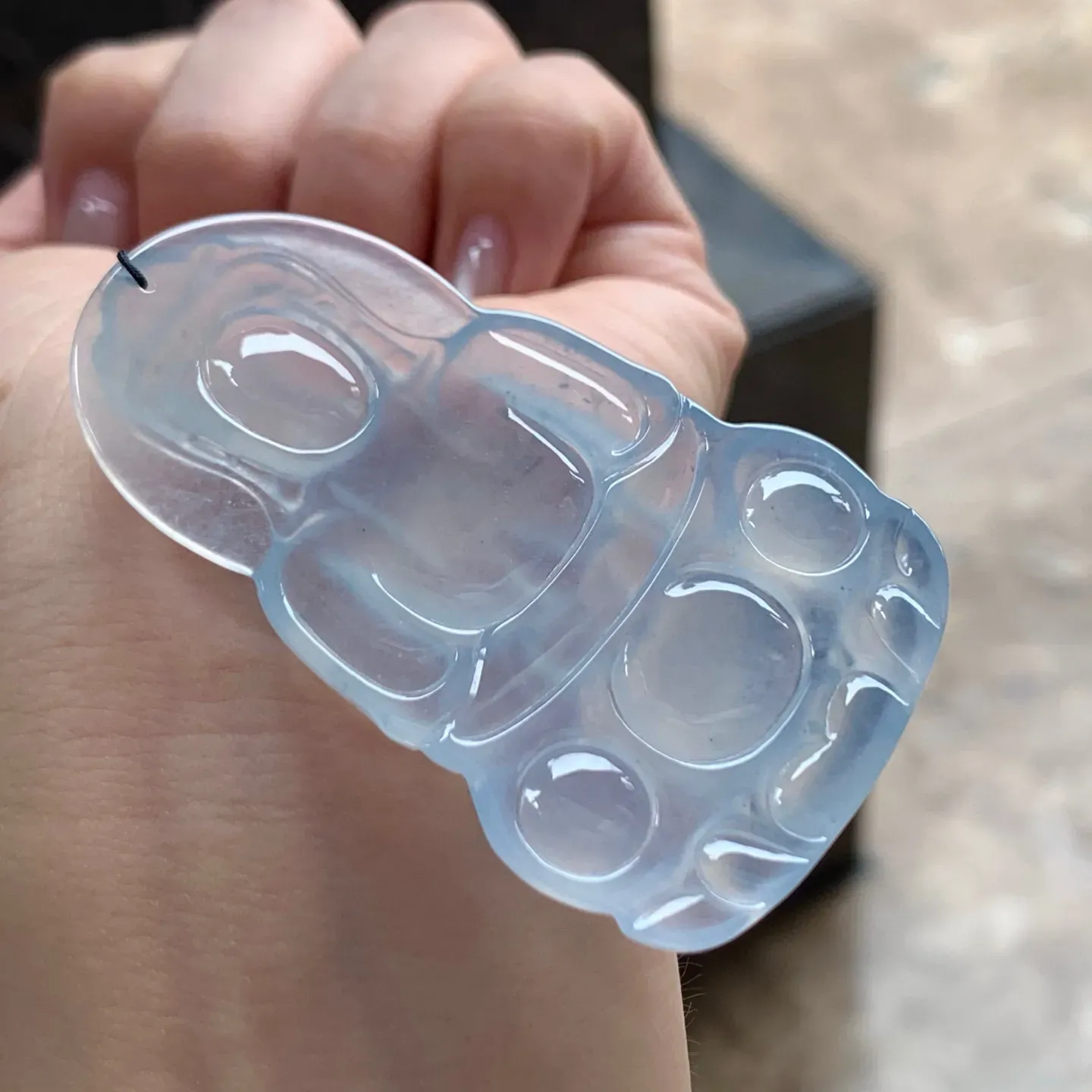 冰种淡紫观音
种老水足 清爽